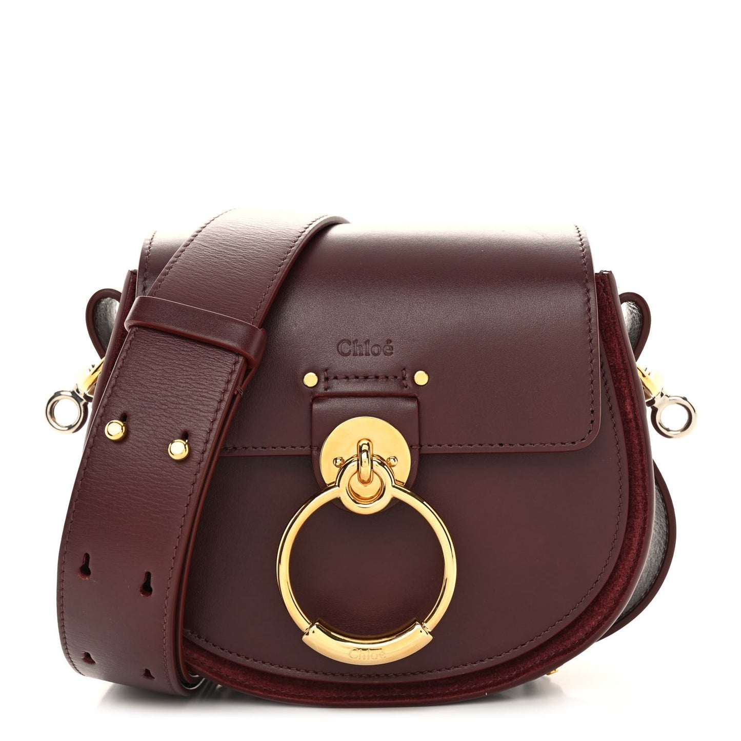 Calfskin Small Tess Bag Burnt Brown