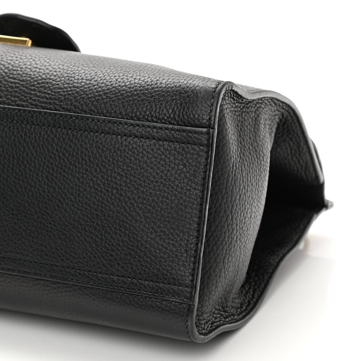 Calfskin Small GG Marmont Top Handle Bag Black