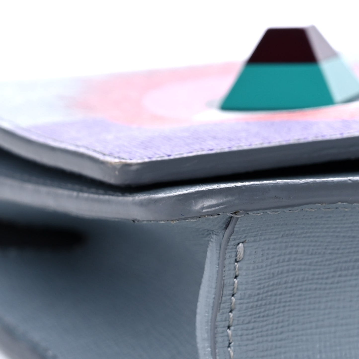 Vitello Elite Studded Hypnoteyes Tube Wallet On Chain Polvere Multicolor