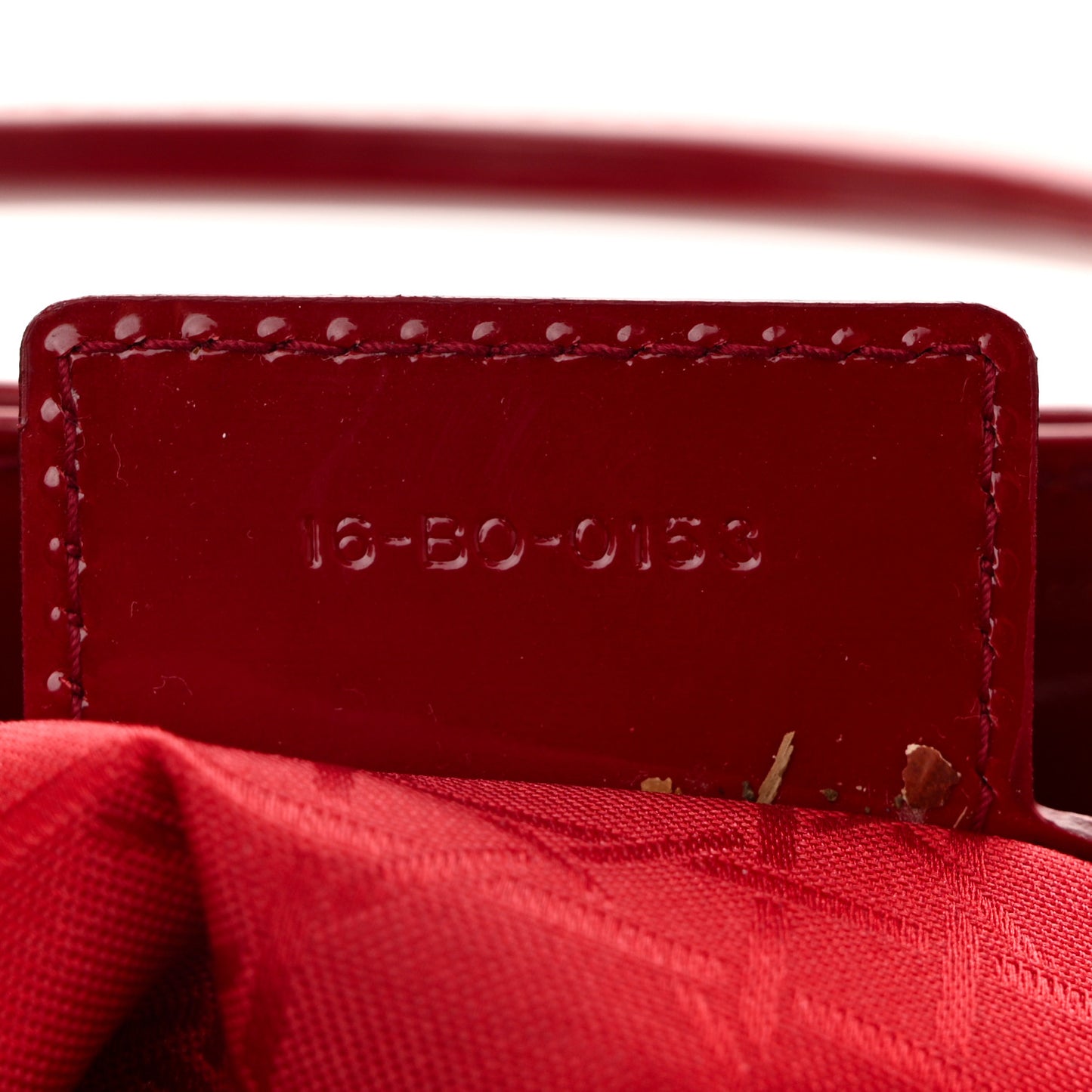 Patent Cannage Medium Lady Dior Red