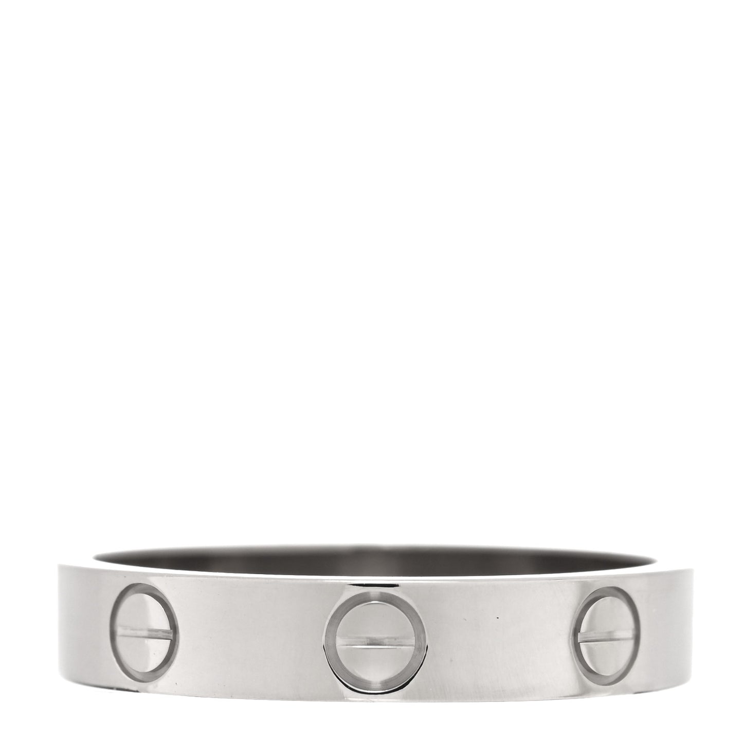 18K White Gold 3.5mm LOVE Wedding Band Ring 53 6.5