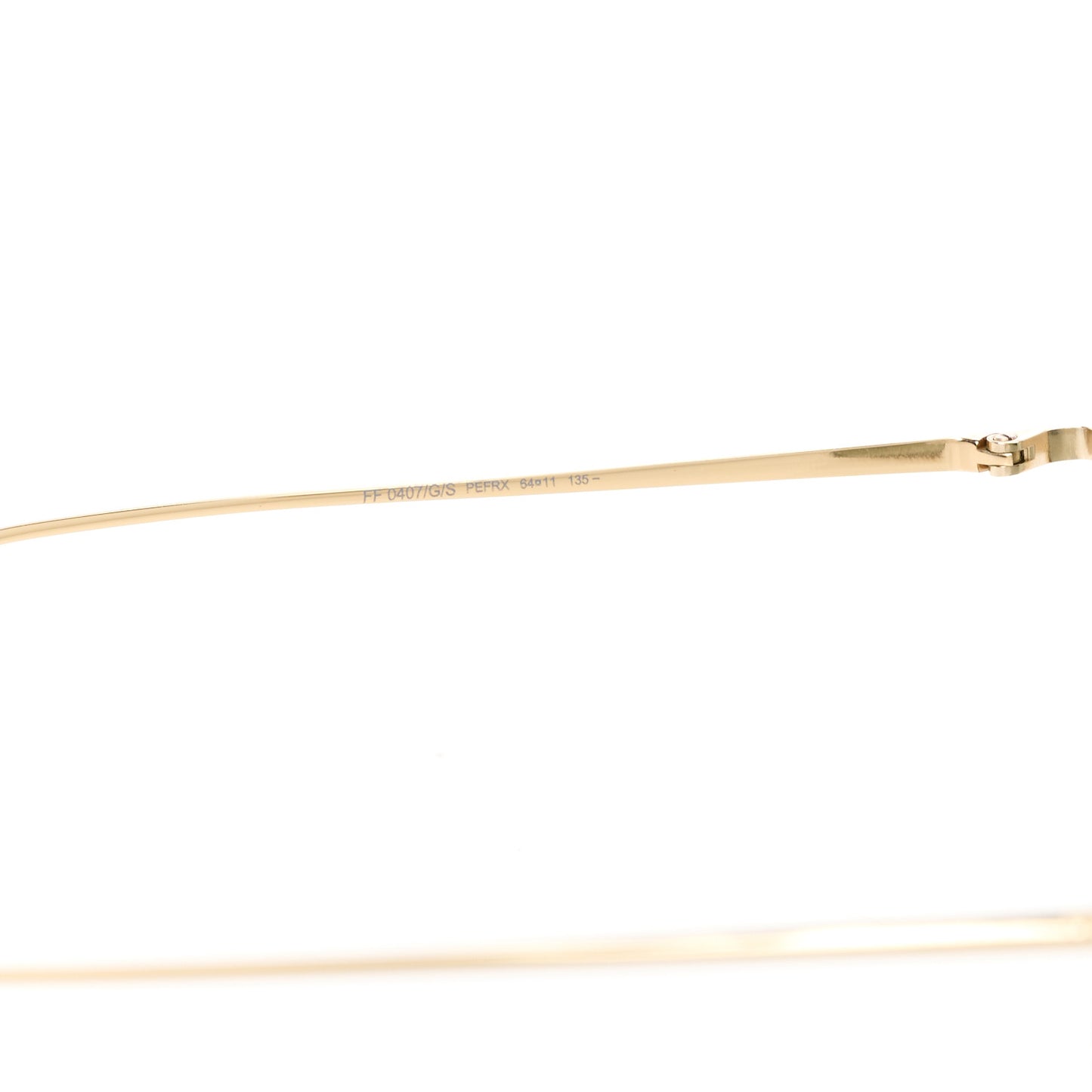 Metal Fendi Forever Aviator Sunglasses FF0407/G/S Gold