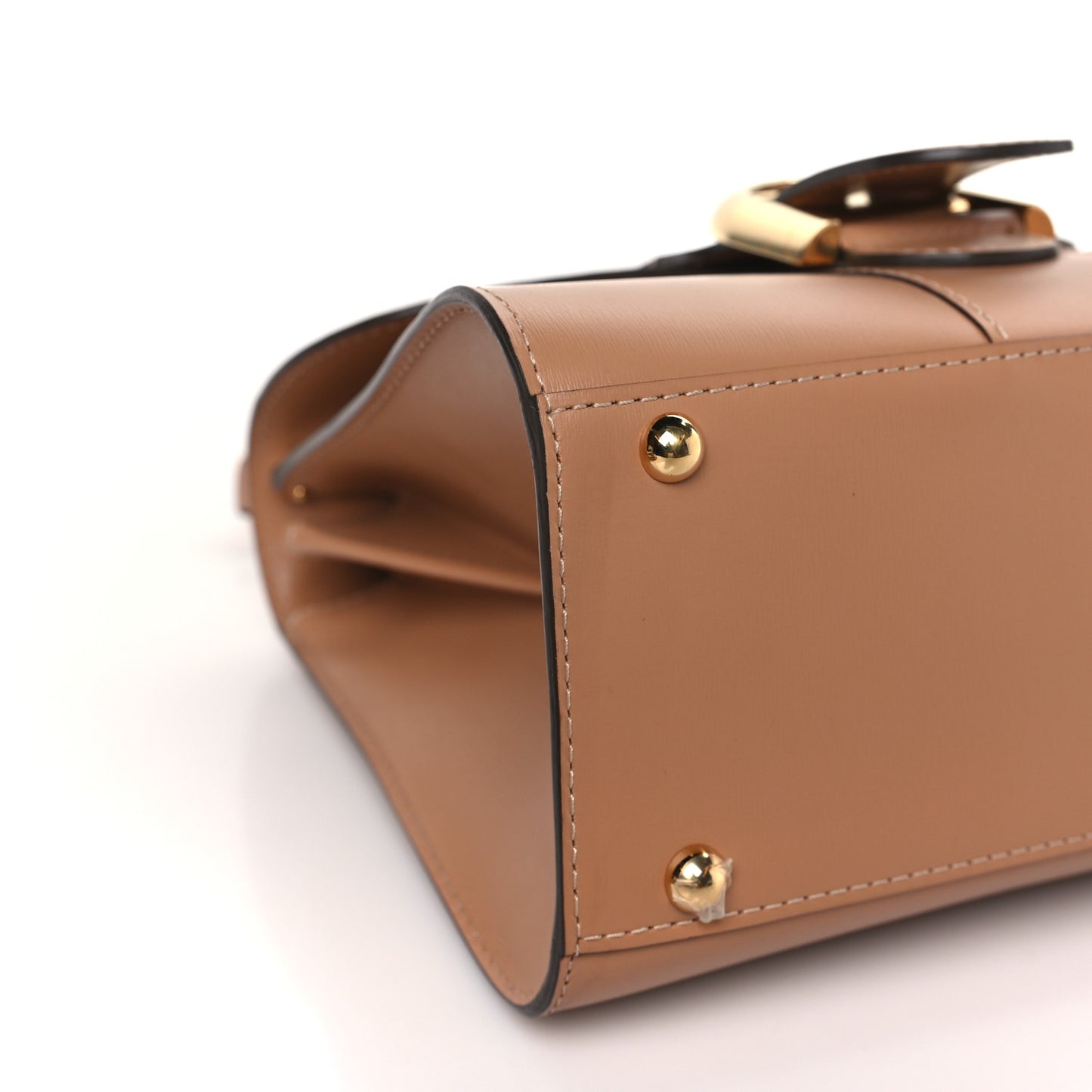Box Calfskin Mini Brillant Satchel Sand