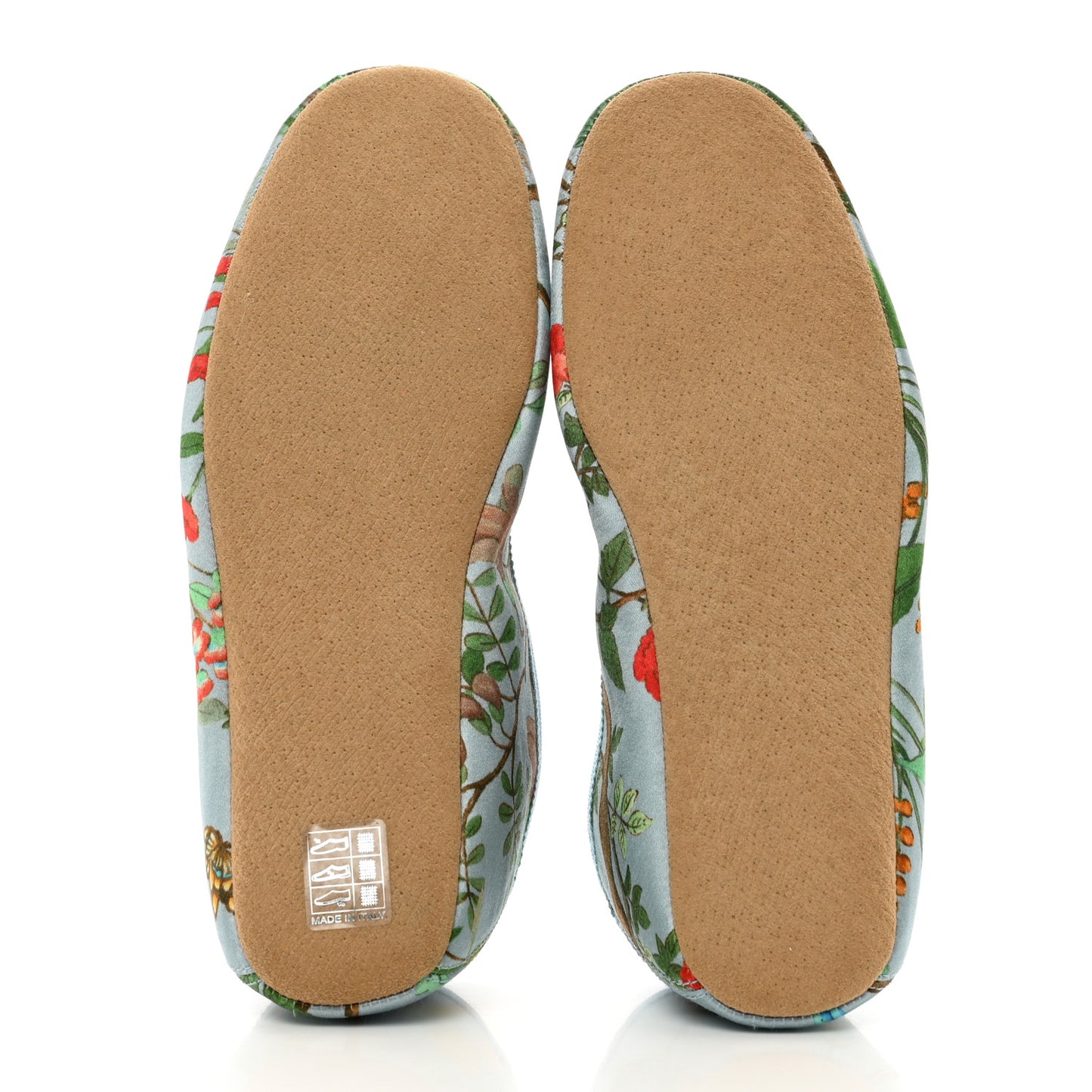 Satin Voyage Eco Tian Printed Womens Flats 36 Light Blue Multicolor