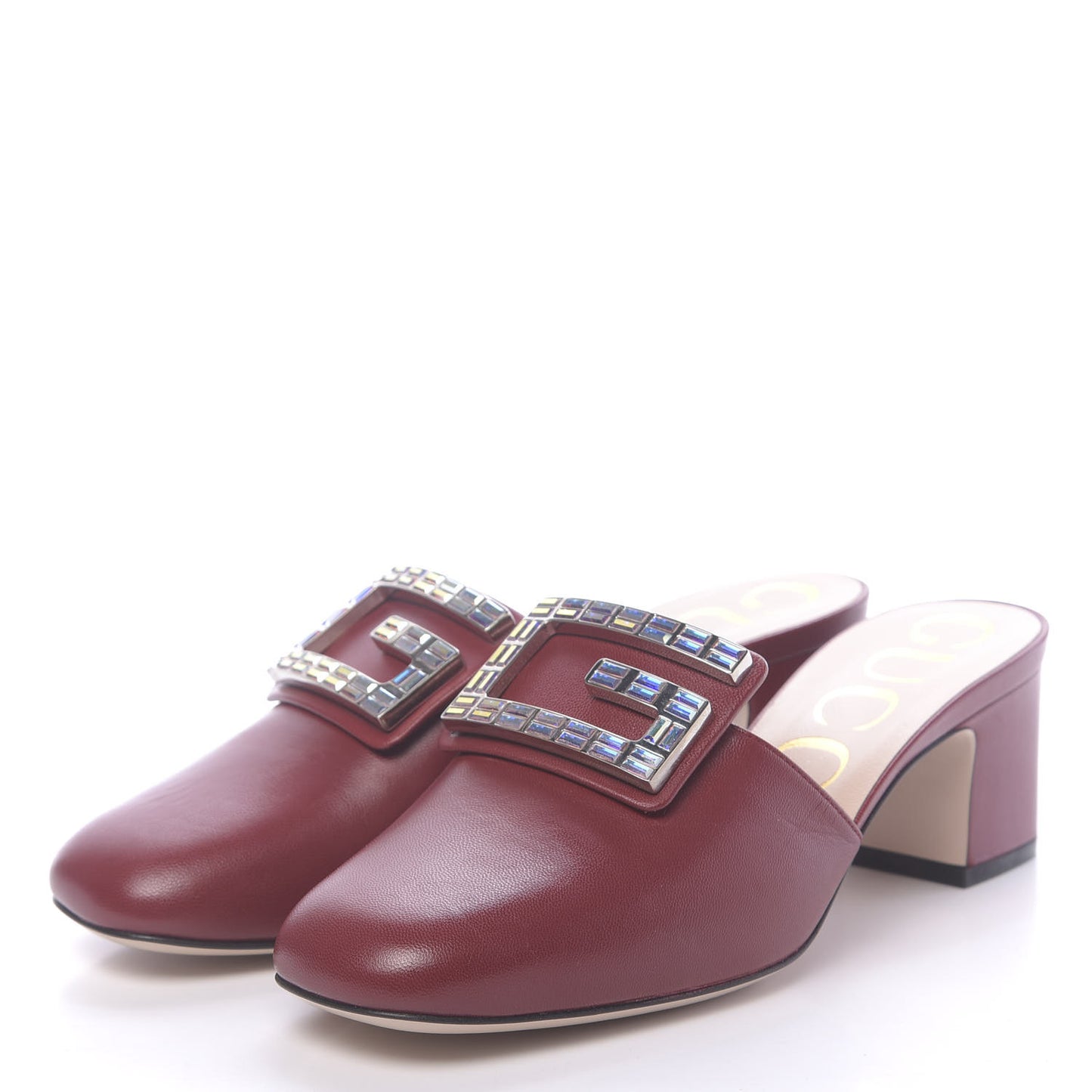 Malaga Kid Crystal Square G Madelyn Mules 37 Romantic Cerise