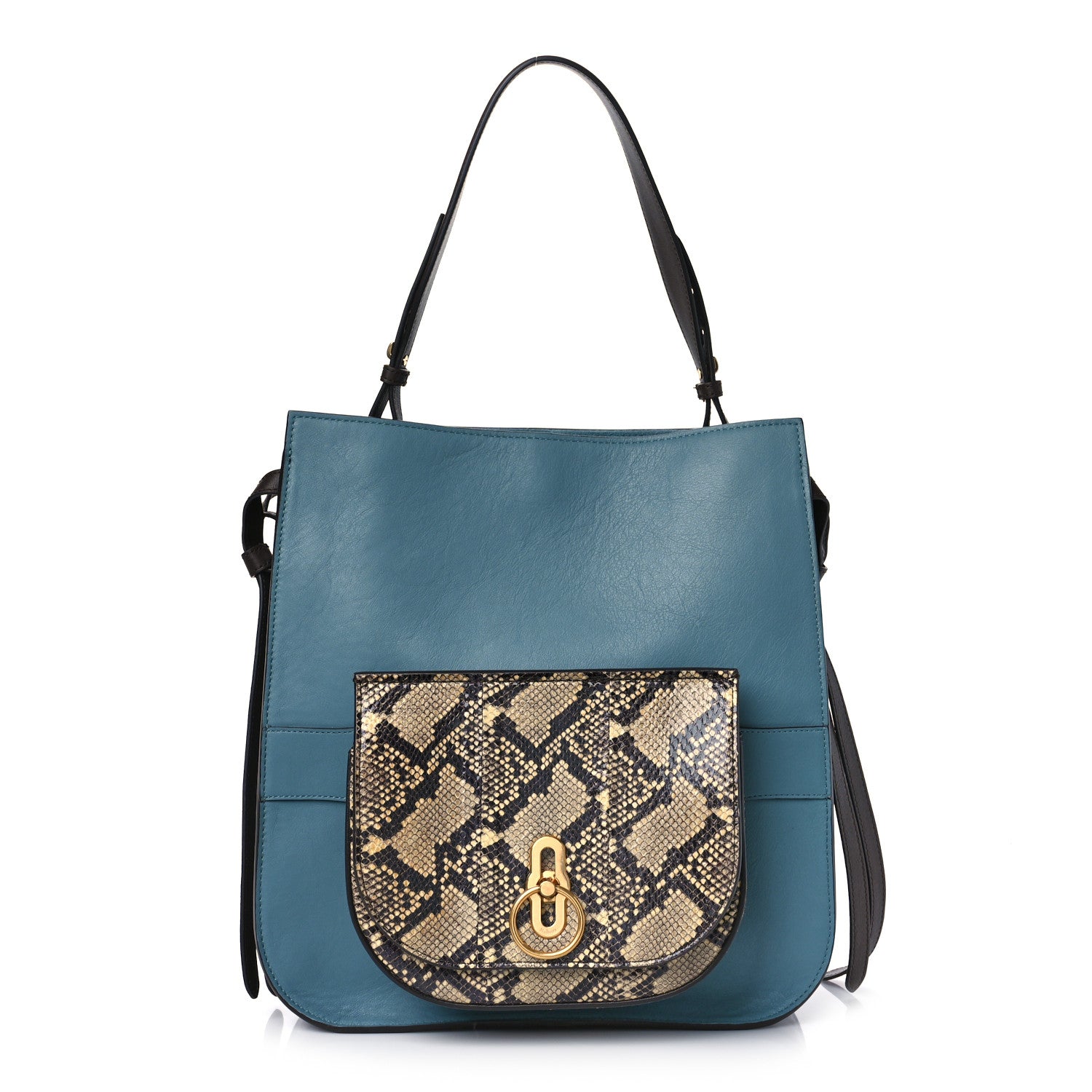 Mulberry Silky Calfskin Ayers Amberley Hobo Dark Frozen Chocolate 1 of 8