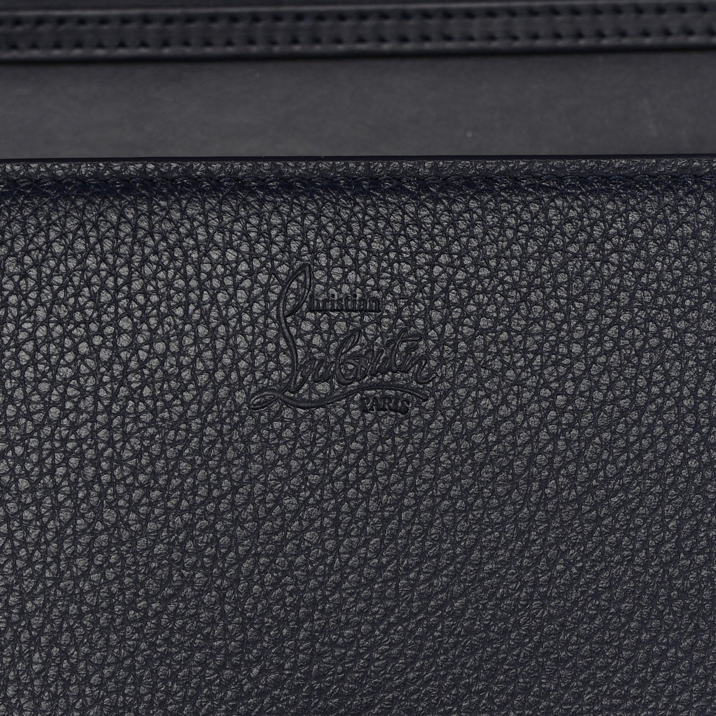 Calfskin Spikes Loubinthesky Paloma Clutch Navy