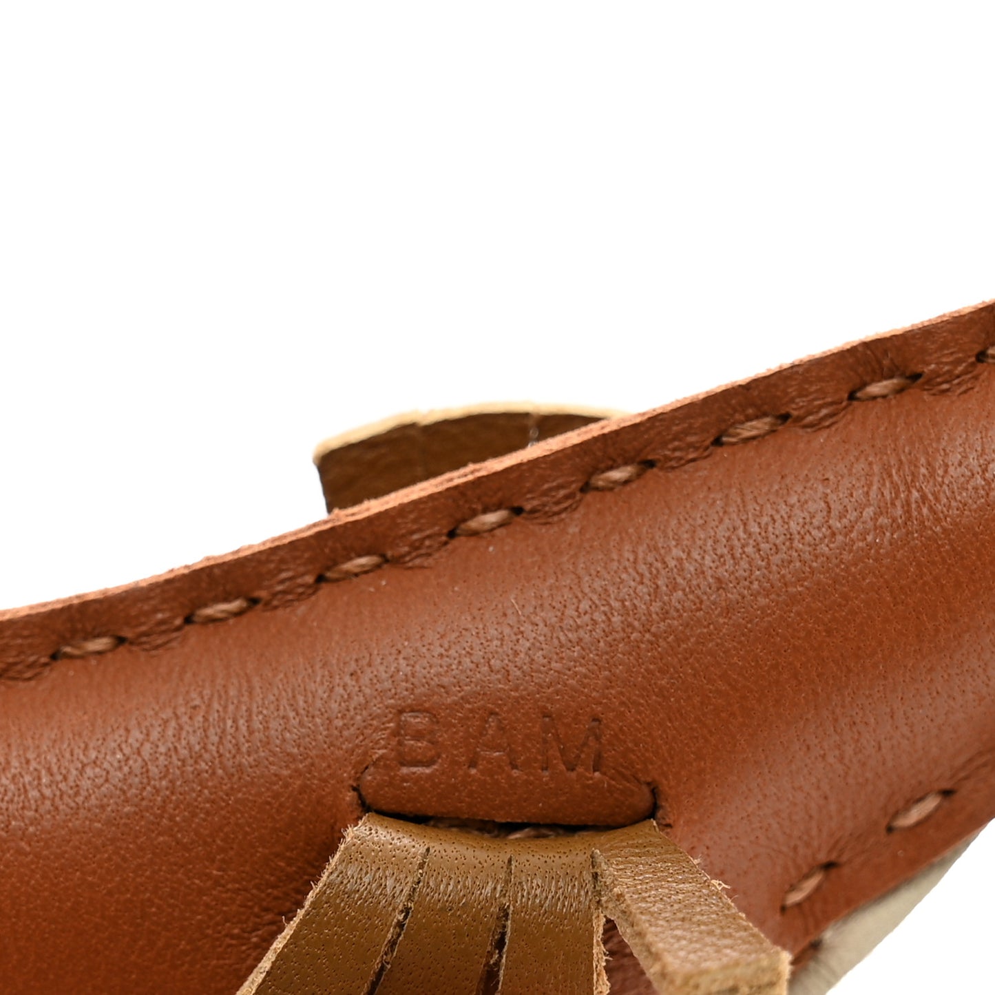 Milo Lambskin Hippo Bag Charm Gold Kraft Craie