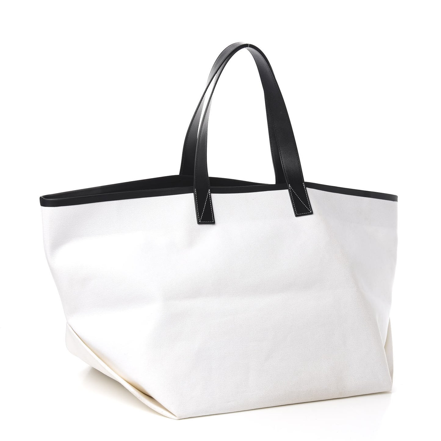 Textile Large Made In Tote White Black