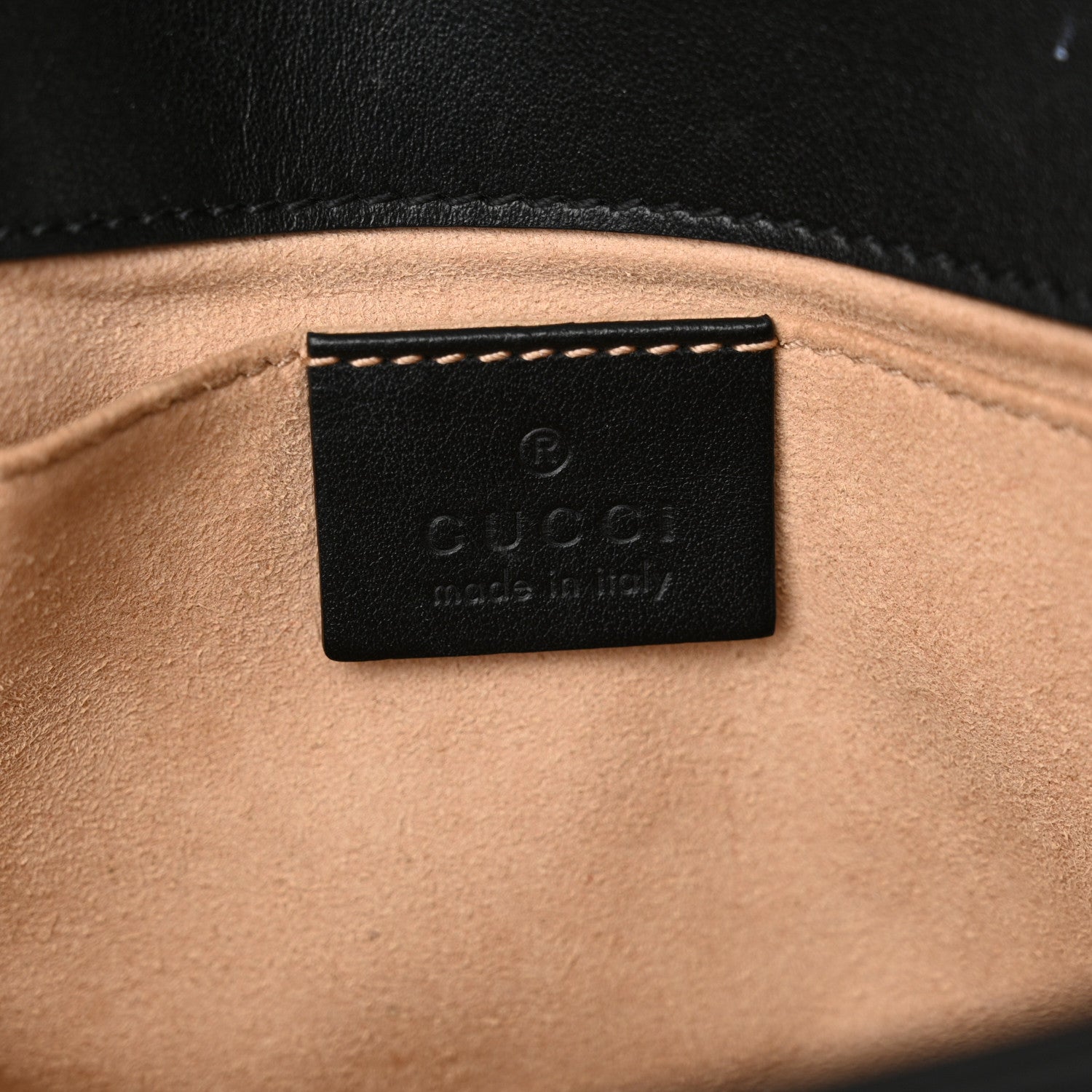 Gucci Calfskin Matelasse Mini GG Marmont Shoulder Bag Black 6 of 10