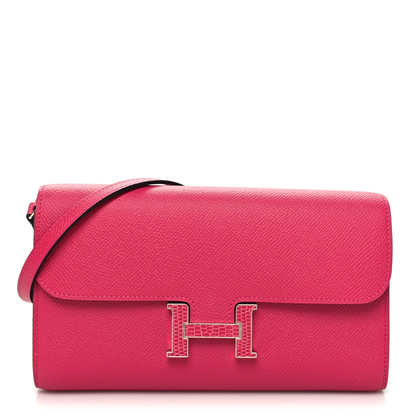 Epsom Lizard Constance Wallet To Go Rose Mexico