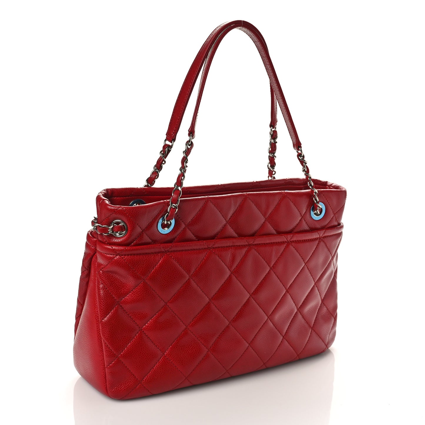 Caviar Quilted Timeless CC Soft Tote Red