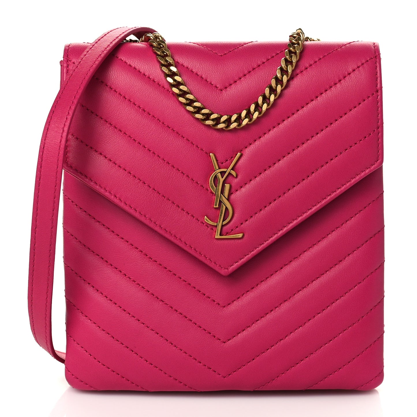 Lambskin Quilted Double Flap Bag Pink
