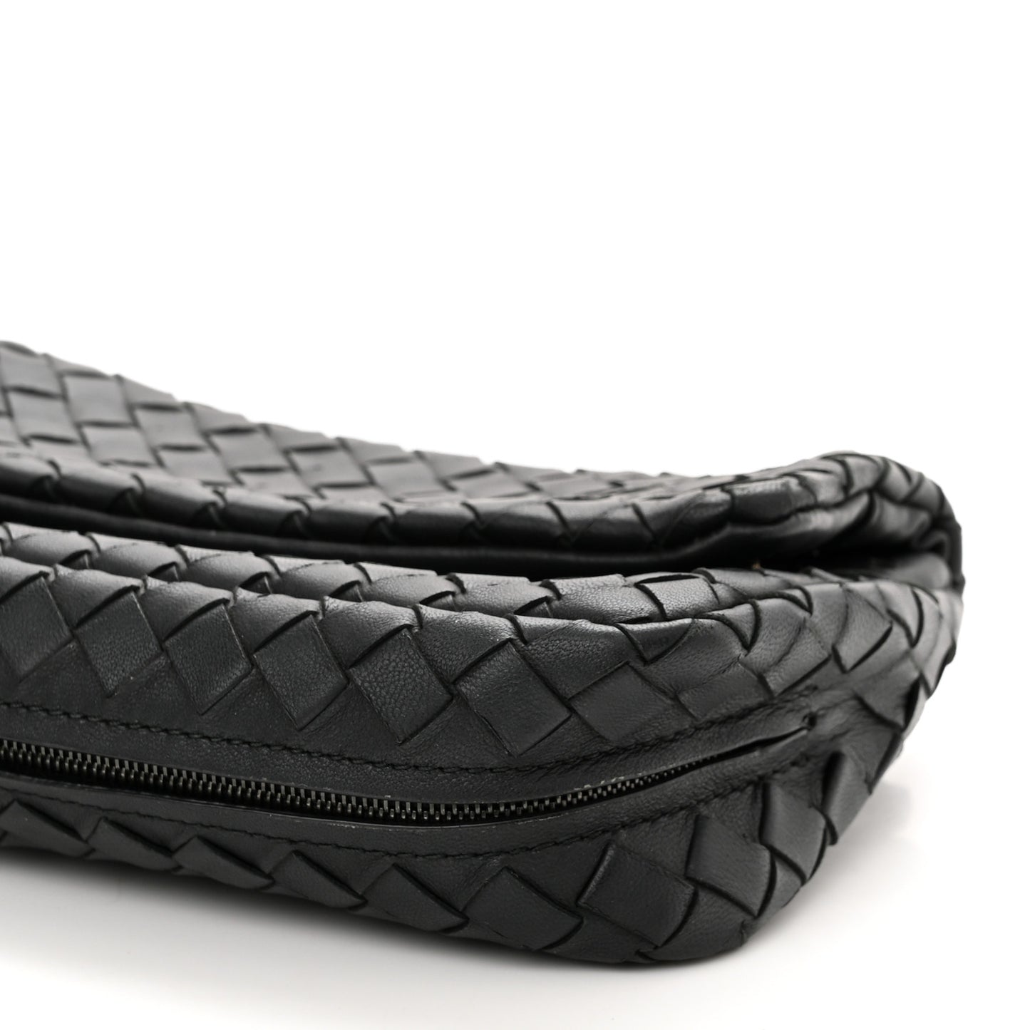 Nappa Intrecciato Small Chain Crossbody Black