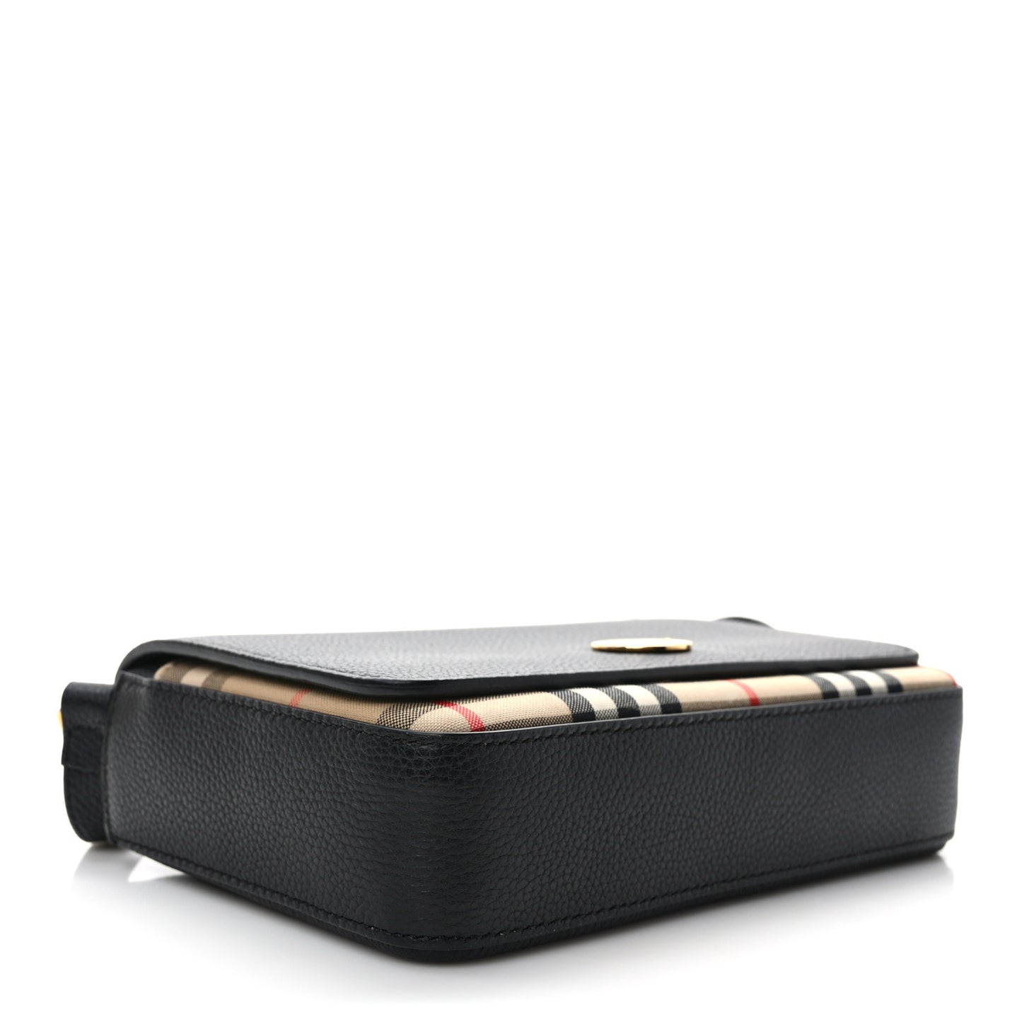Grainy Calfskin Vintage Check Hampshire Crossbody Black