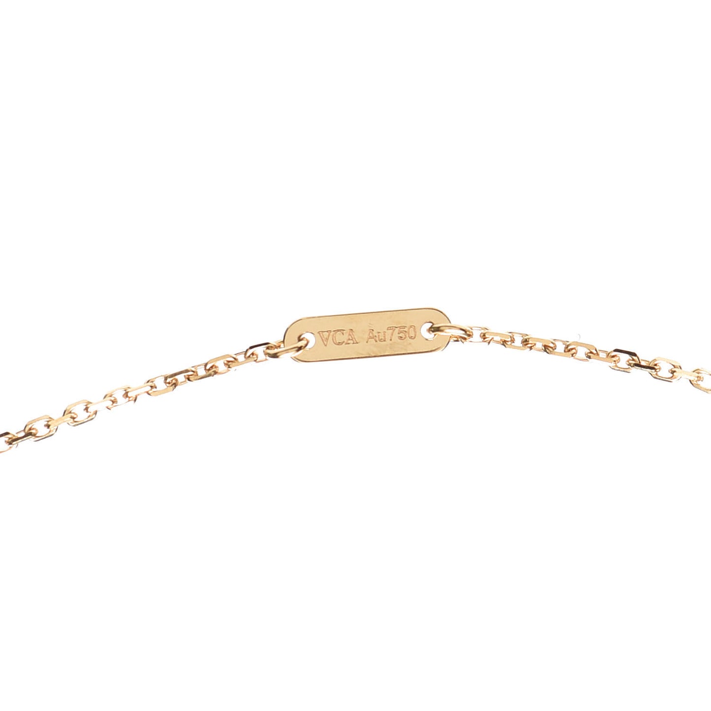 18K Yellow Gold Mother of Pearl Sweet Alhambra Butterfly Pendant Necklace