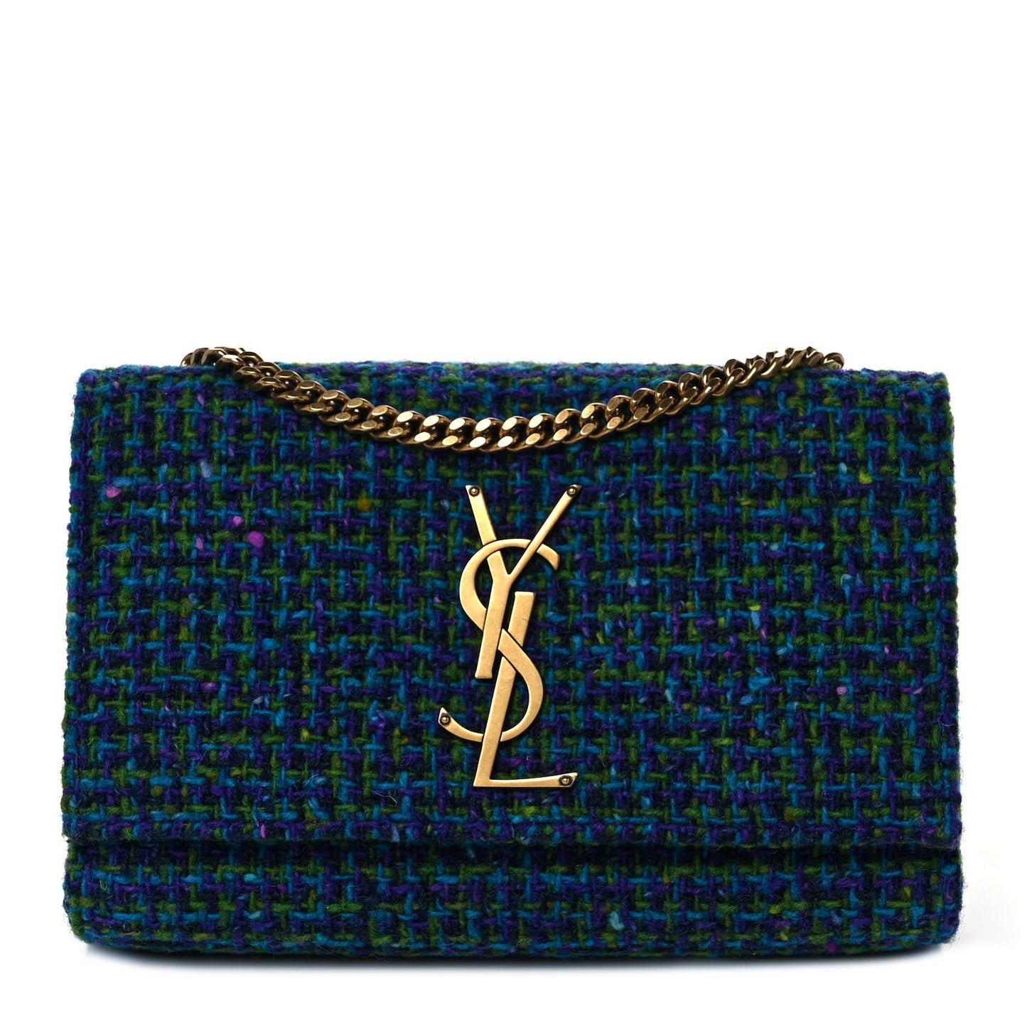 Tweed Small Monogram Kate Satchel Multicolor