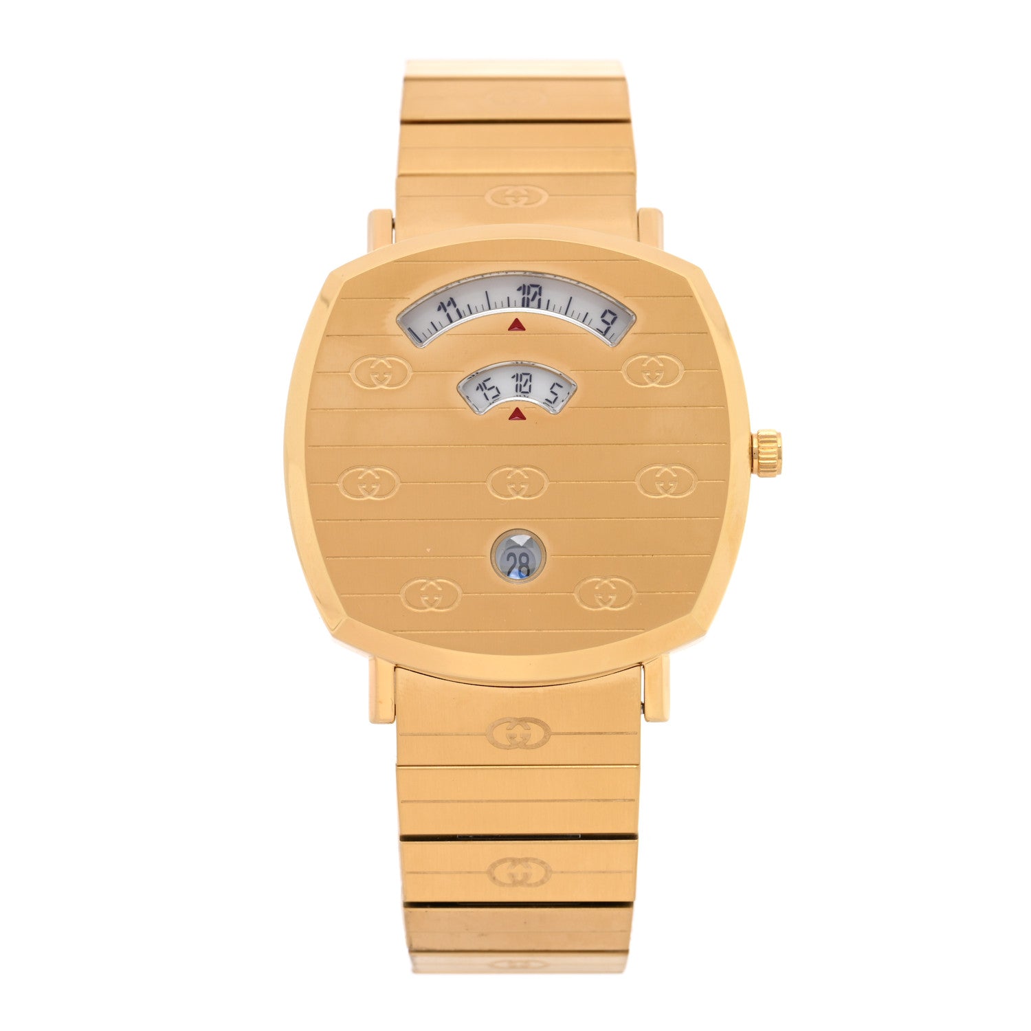 Gucci Stainless Steel 38mm Grip Quartz Watch Gold 1922921