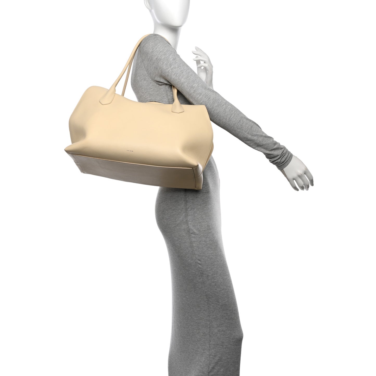 Calfskin Gabriel Foldover Tote Ivory
