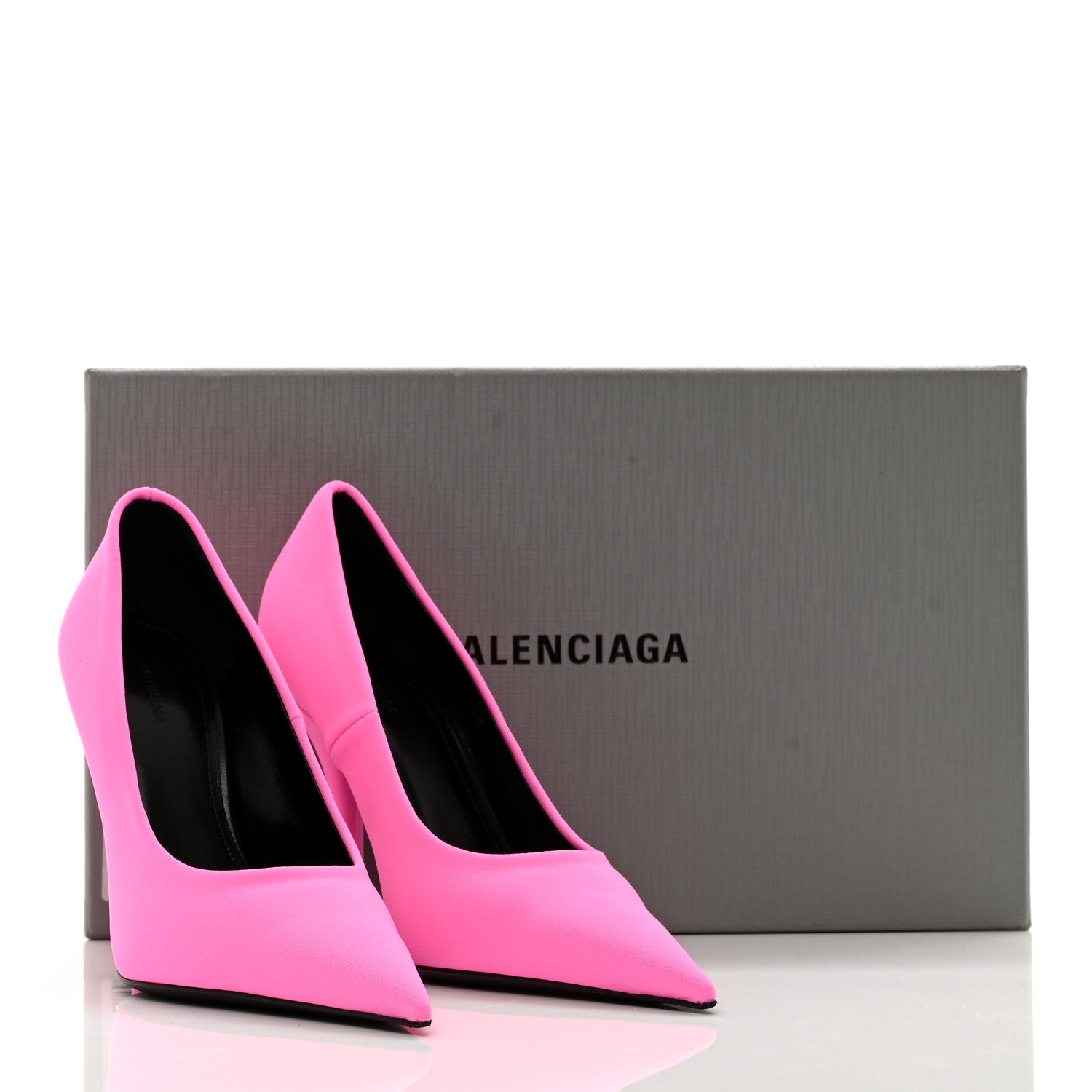 Balenciaga Spandex Knife Pointed 110mm Pumps 35 Fluo Pink 8 of 8