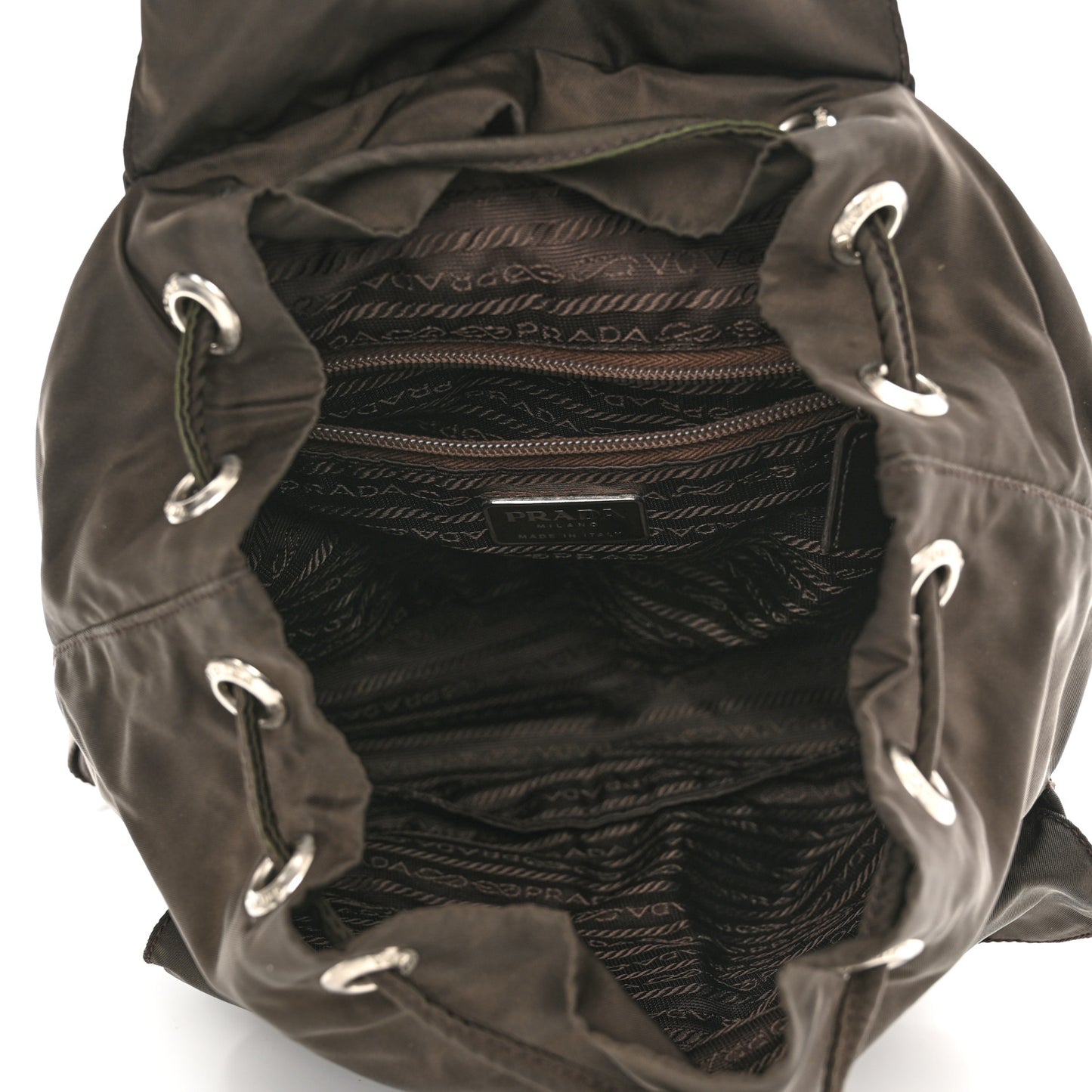 Nylon Vela Small Backpack Ebano