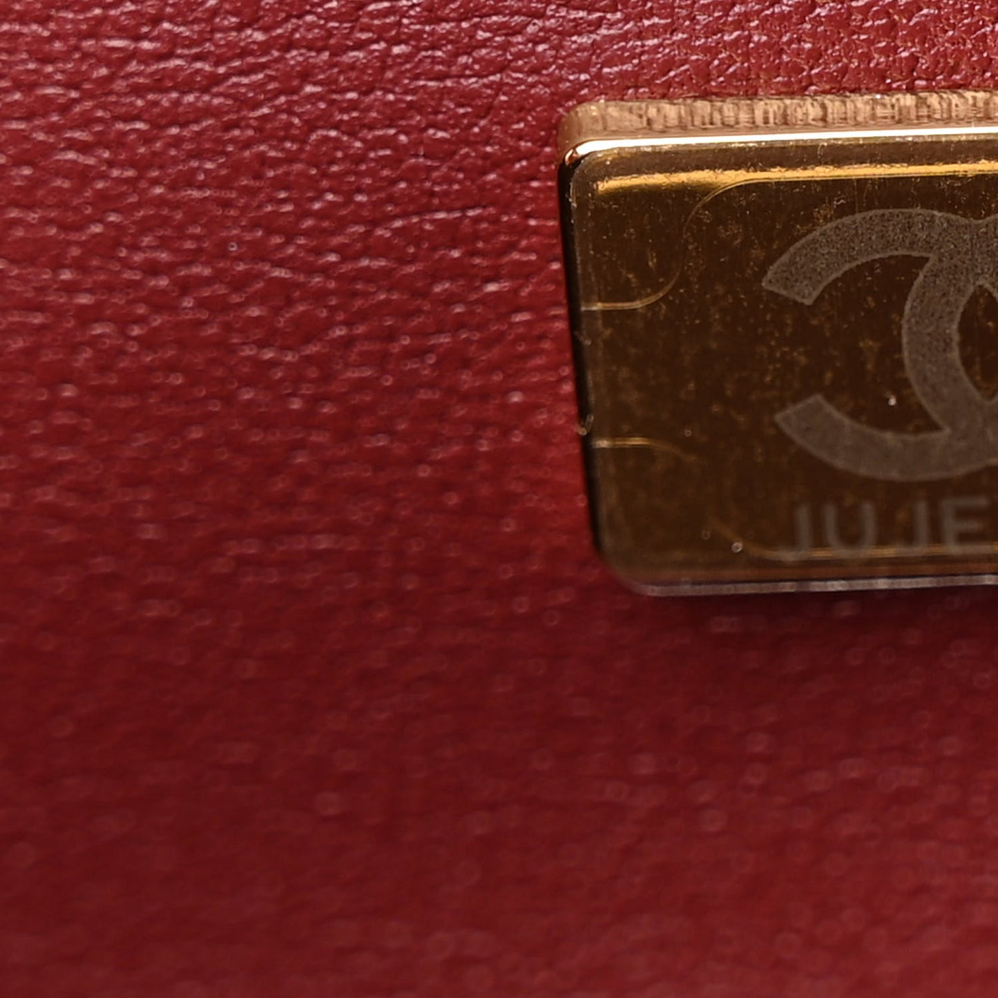 Lambskin Quilted Coco Click Bag Burgundy