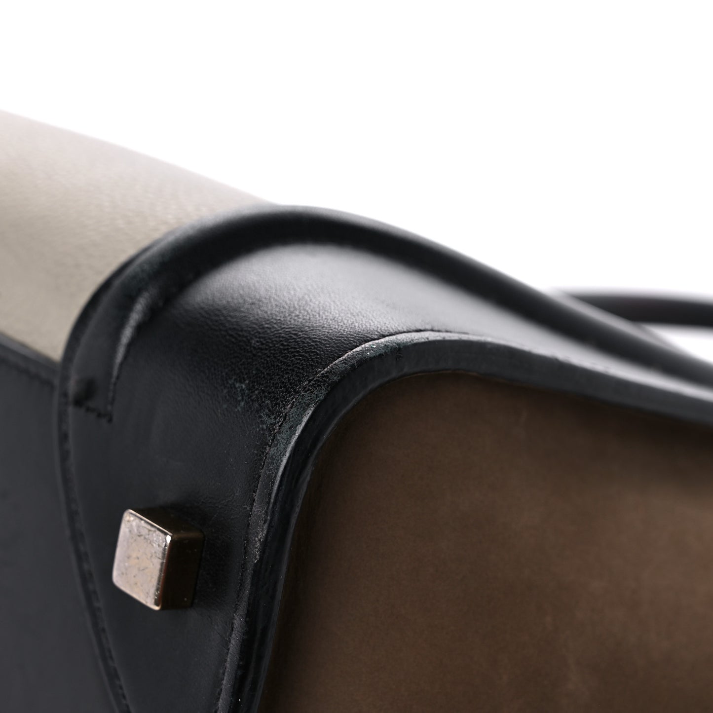 Baby Grained Calfskin Nubuck Mini Tri-Color Luggage Khaki