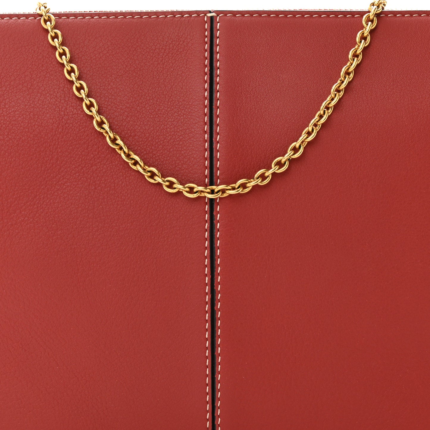 Supple Natural Calfskin Tri-Fold Clutch Red