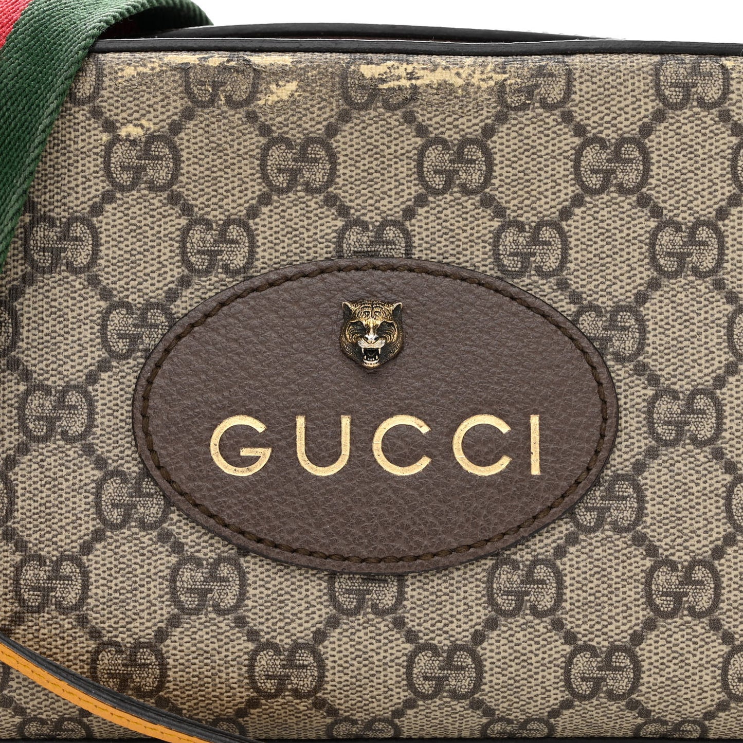 GG Supreme Monogram Web Neo Vintage Shoulder Bag Beige New Acero Crop