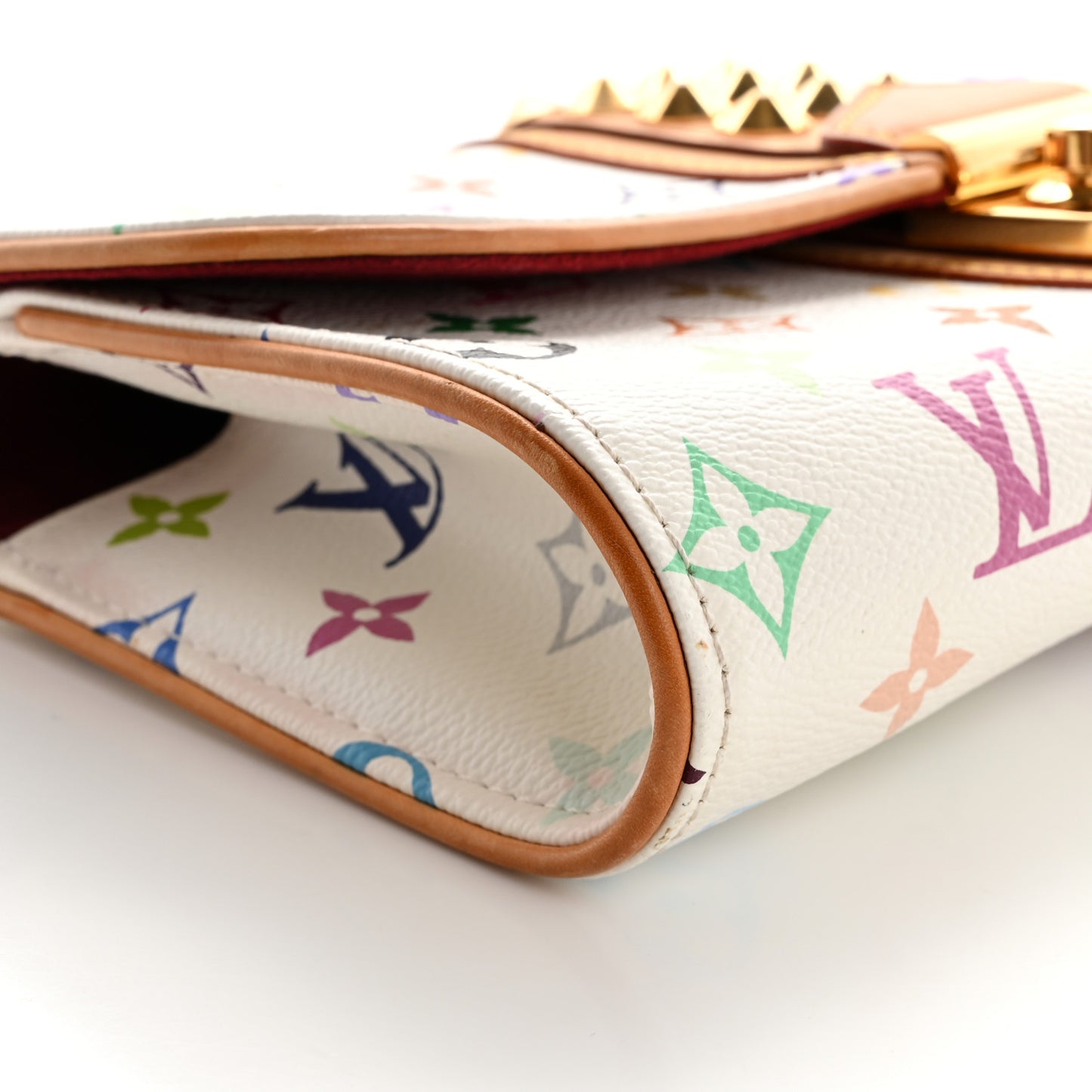 Monogram Multicolor Courtney Clutch White