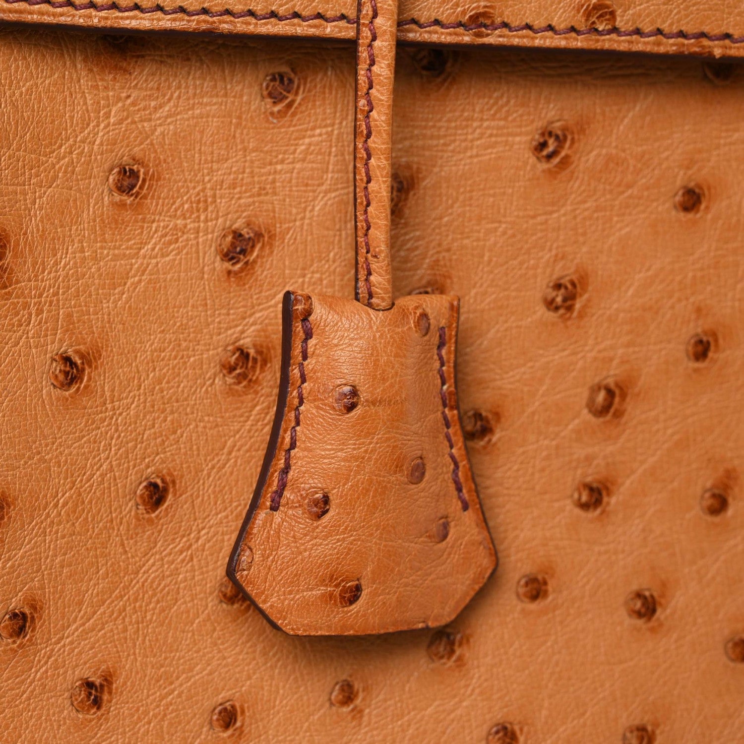 Hermes Ostrich Kelly Retourne 32 Gold 18 of 18
