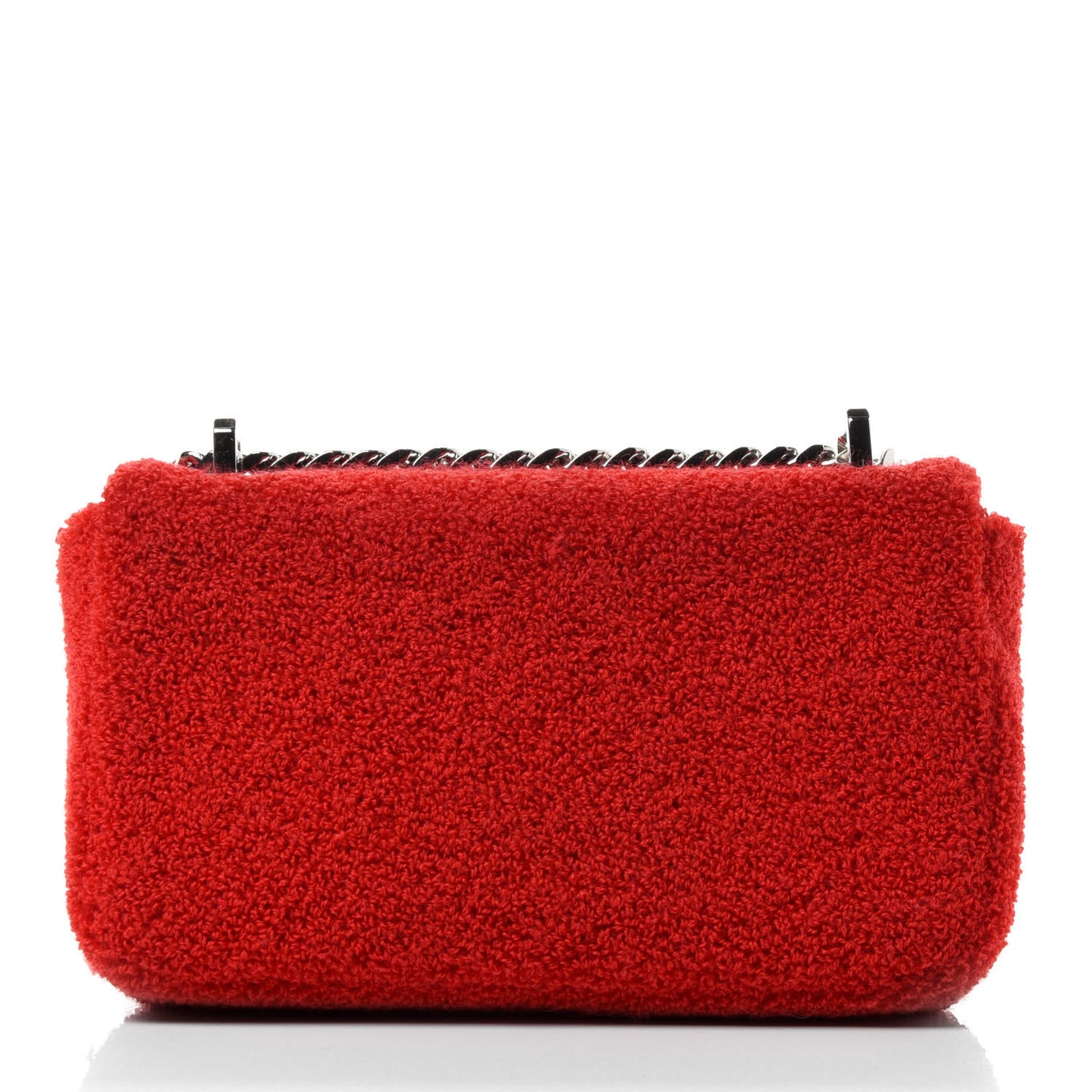 Cotton Terry Cloth Small Love Lola Bag Red White