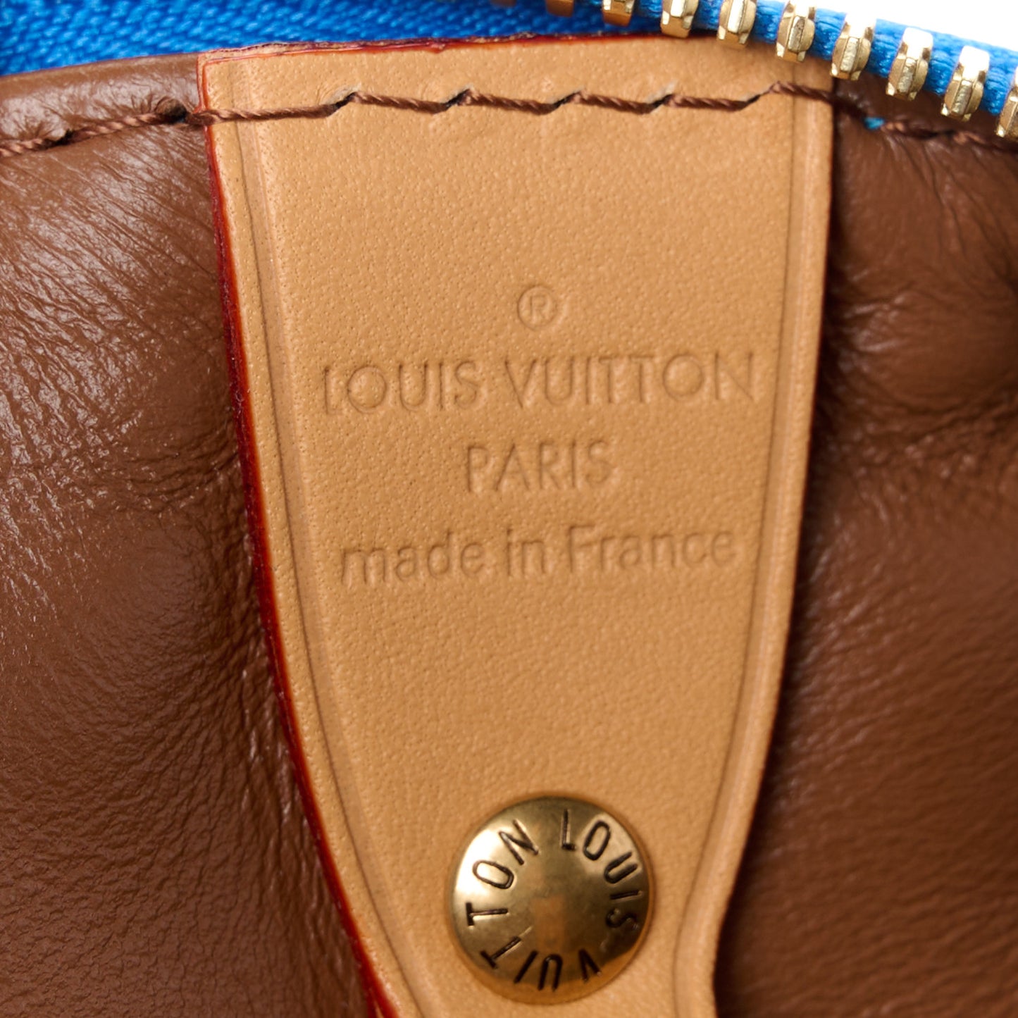 Calfskin Monogram Speedy P9 Bandouliere 25 Blue