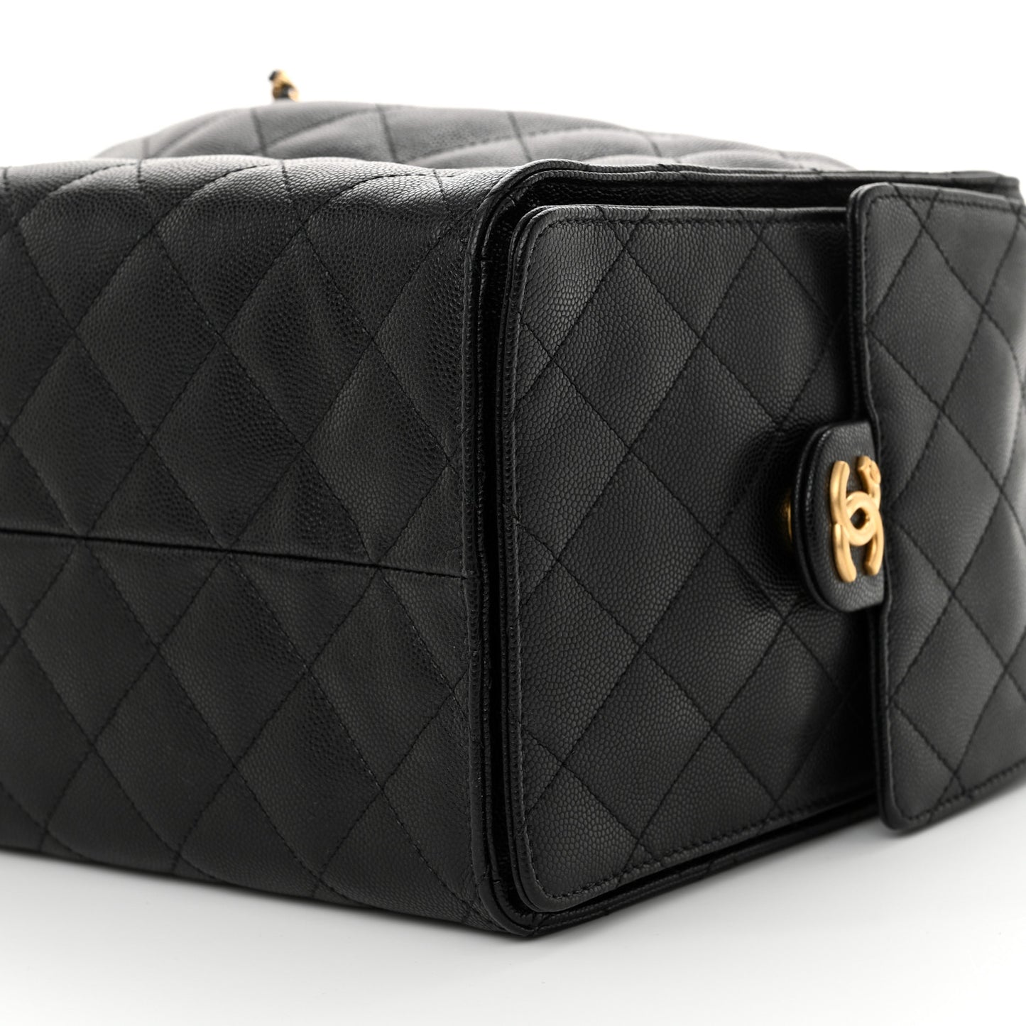 Caviar Quilted Medium Chanel 25 Handbag Black