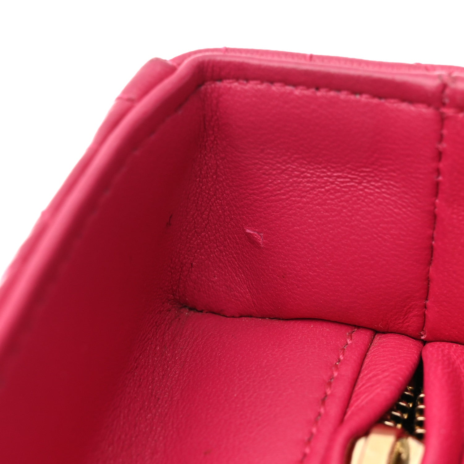 Christian Dior Lambskin Cannage Large Lady Dior Fuchsia 11 of 17