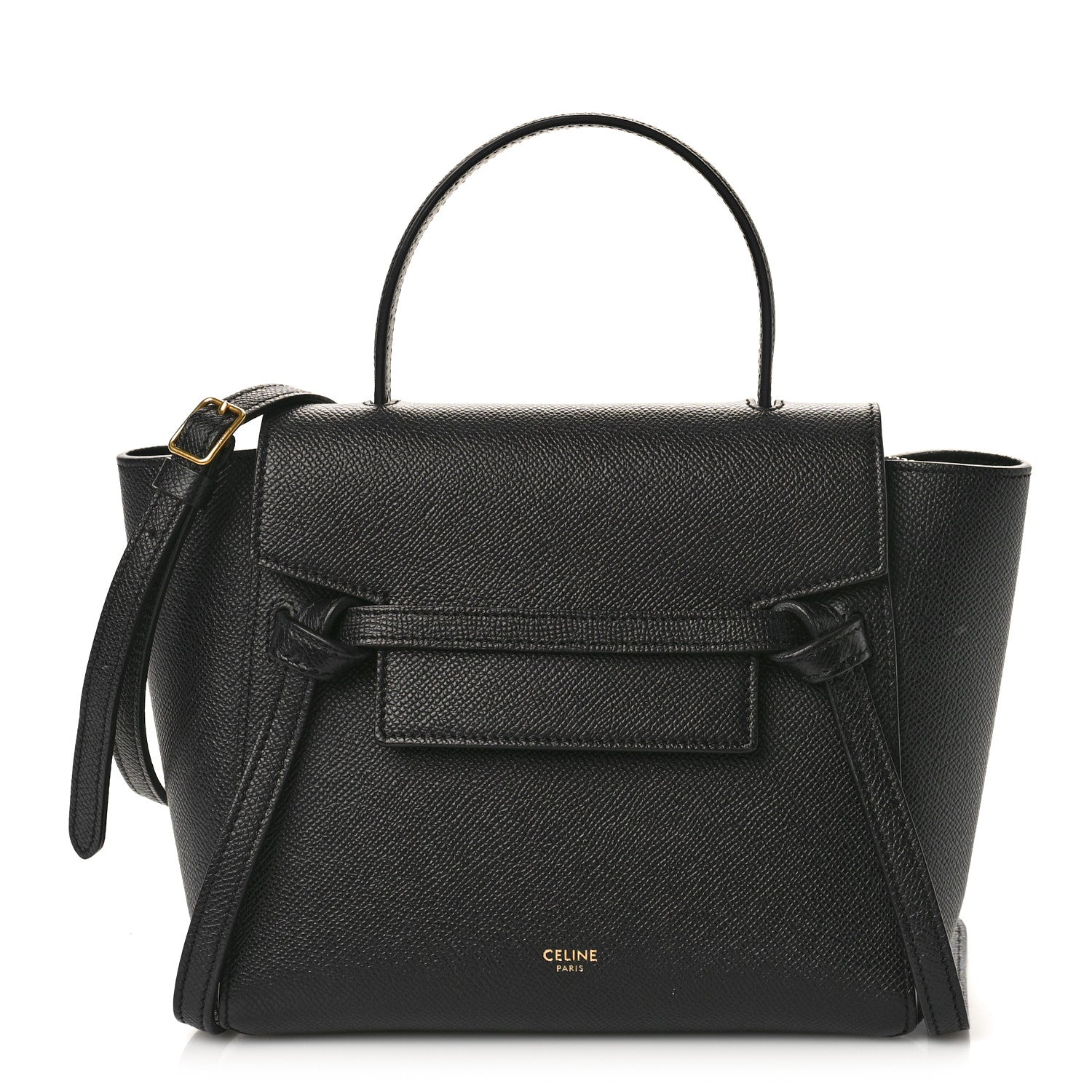 Celine Grained Calfskin Nano Belt Bag Black 1 of 8