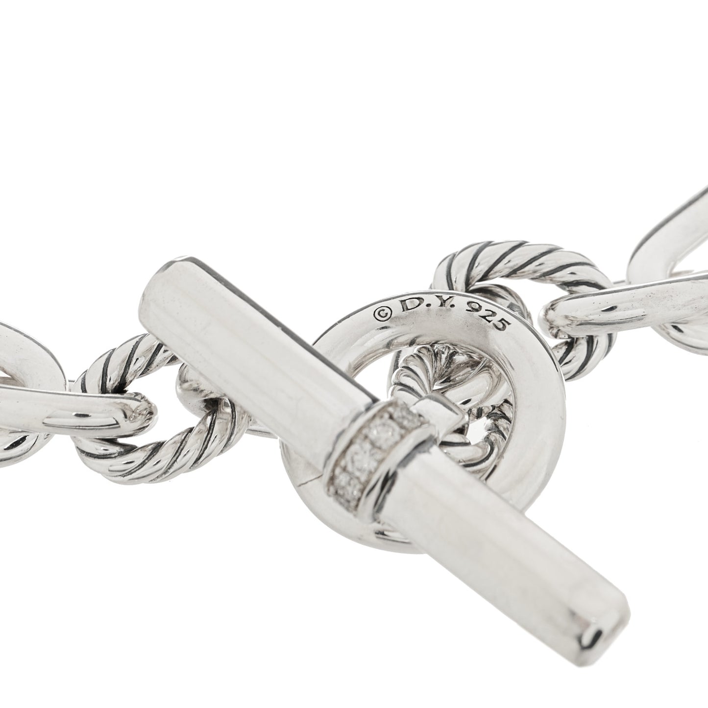 Sterling Silver Diamond Lexington Chain Bracelet