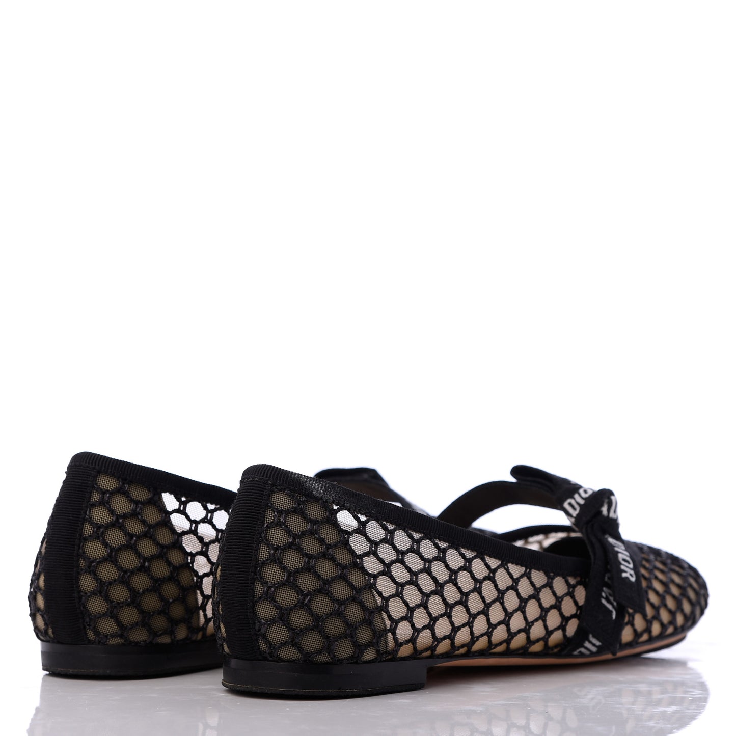 Resille Ribbon Miss J'Adior Ballet Flat 37 Black
