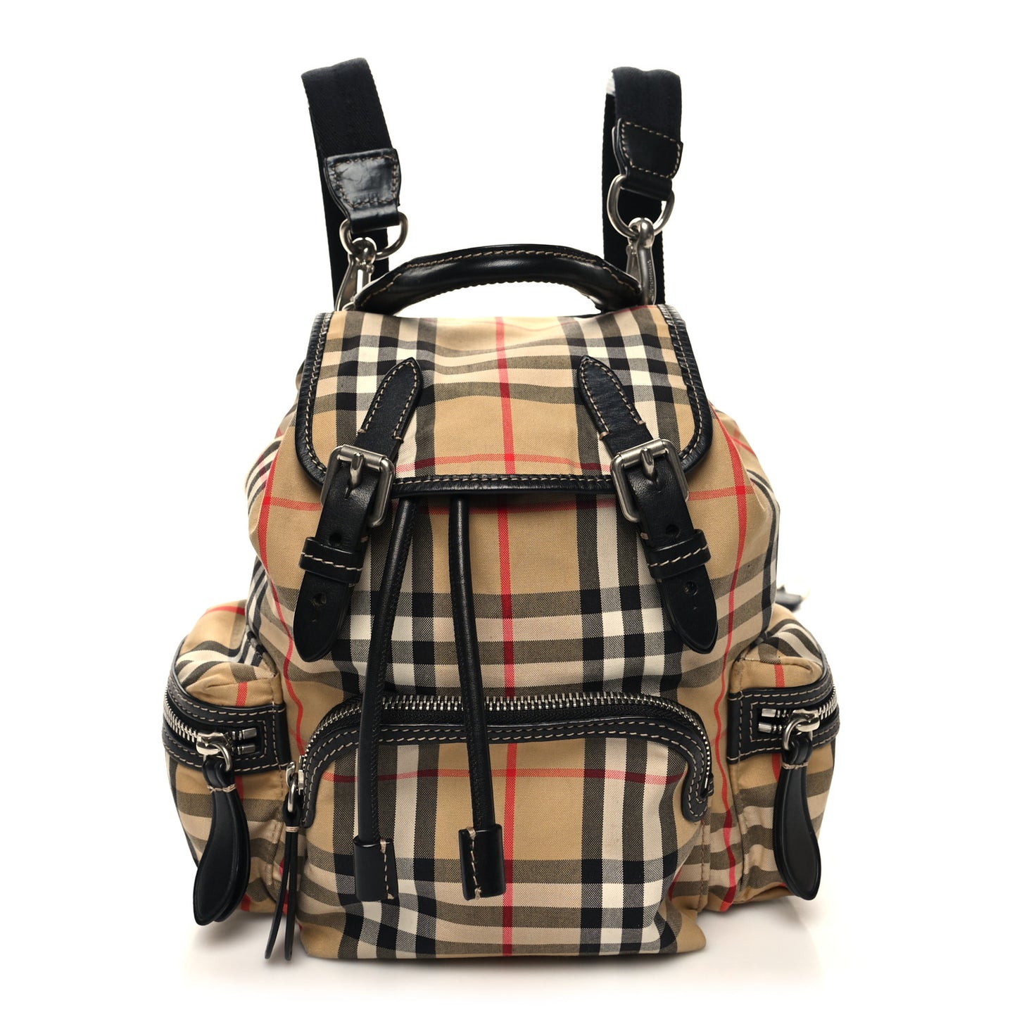 Vintage Check Small Rucksack Backpack Antique Yellow