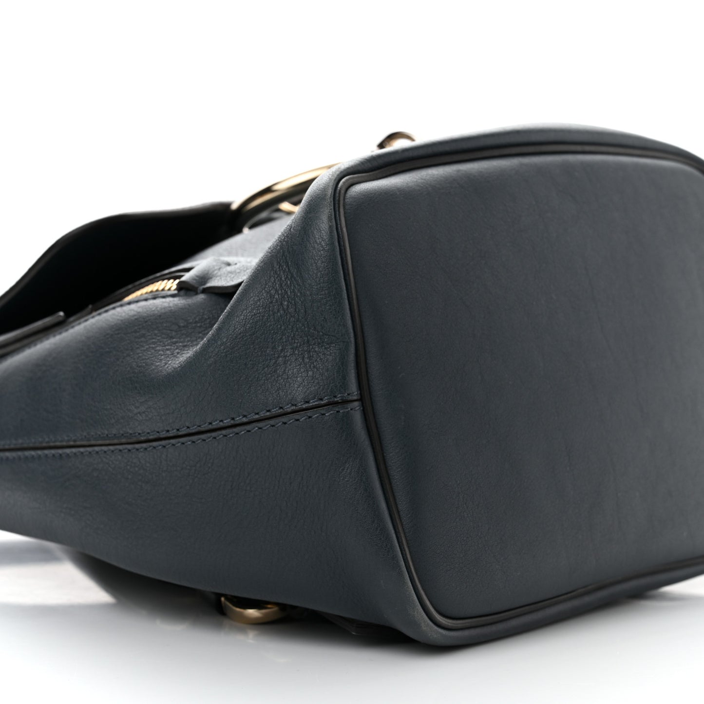 Suede Calfskin Small Faye Backpack Silver Blue