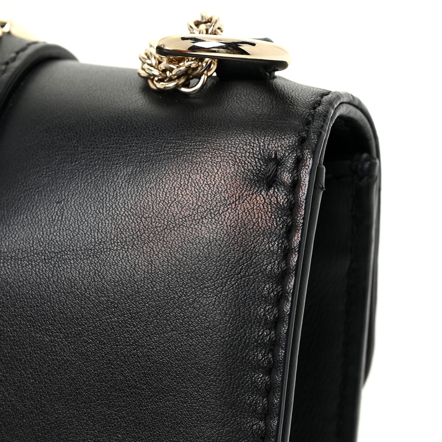 Vitello Mini Glam Lock Rockstud Flap Black