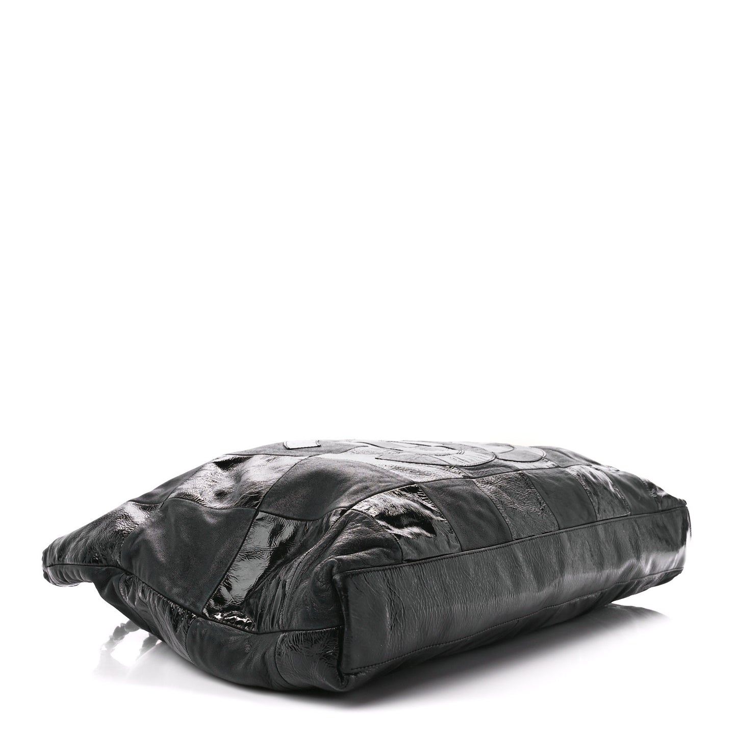 Patent Patchwork Brooklyn Tote Black