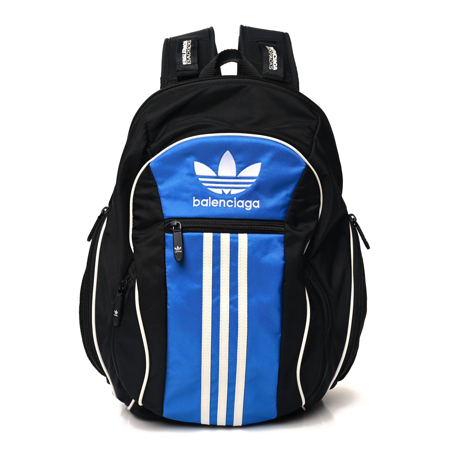 Balenciaga X ADIDAS Recycled Nylon Backpack Black Blue