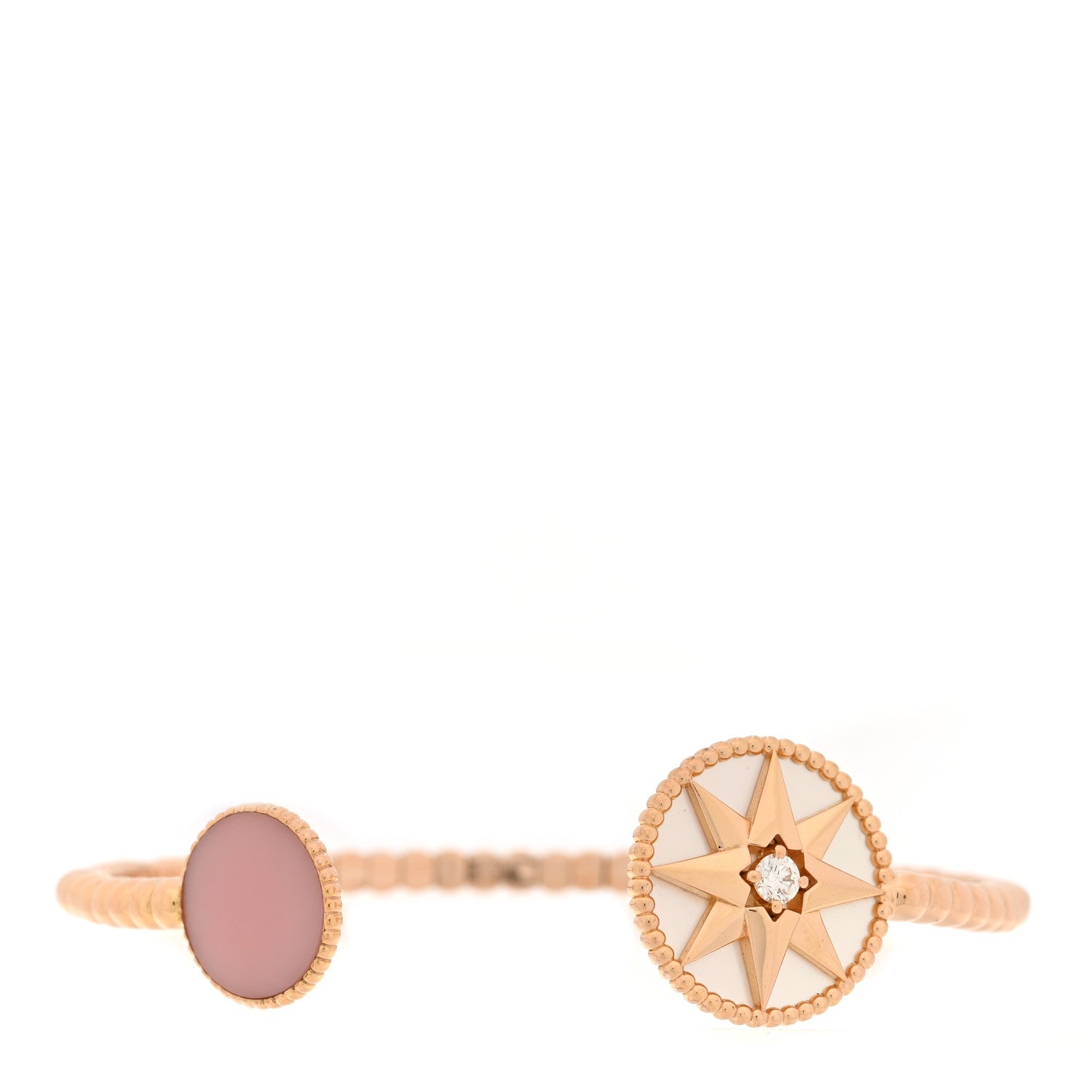 Christian Dior 18K Rose Gold Diamond Pink Opal Mother of Pearl