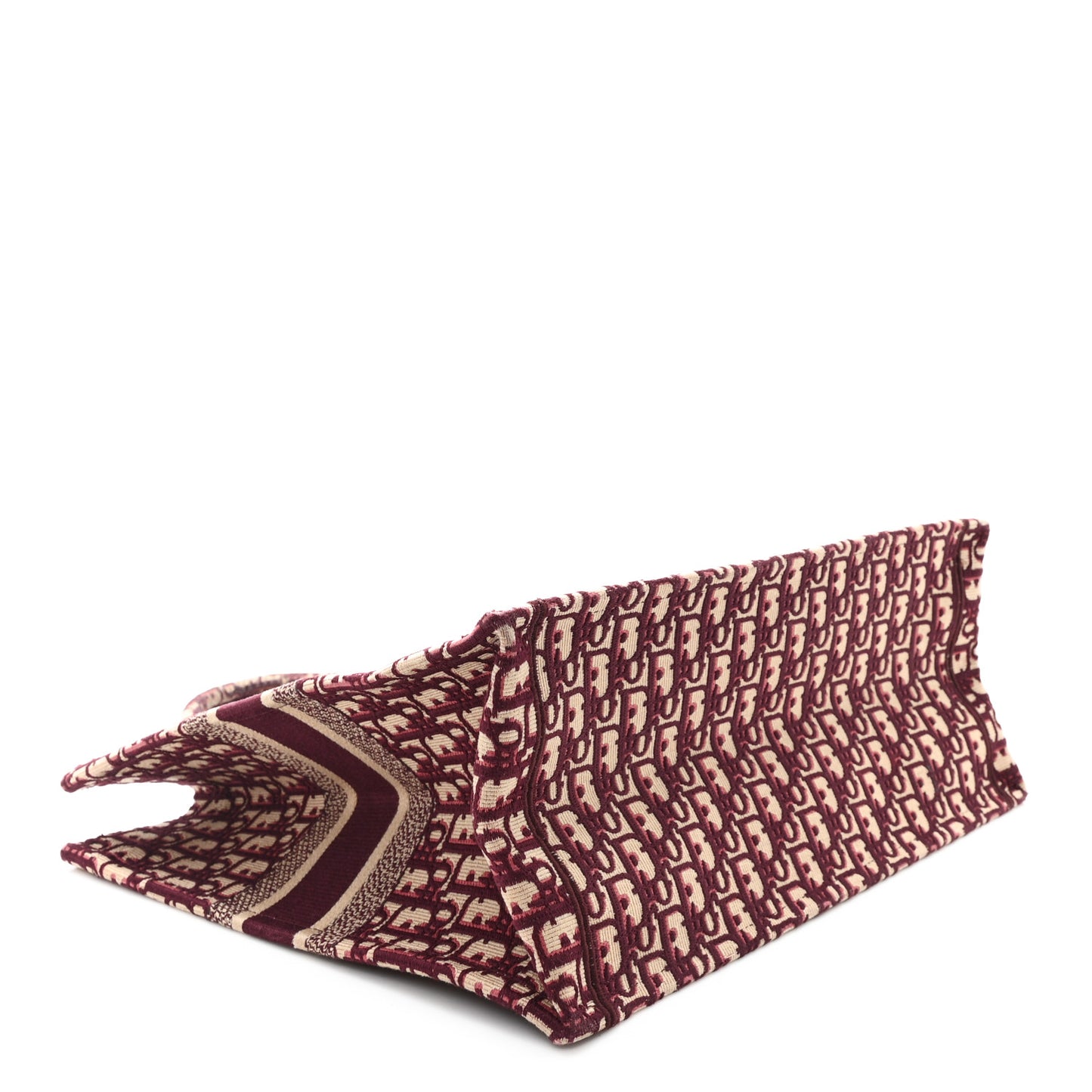 Oblique Large Book Tote Burgundy Multicolor