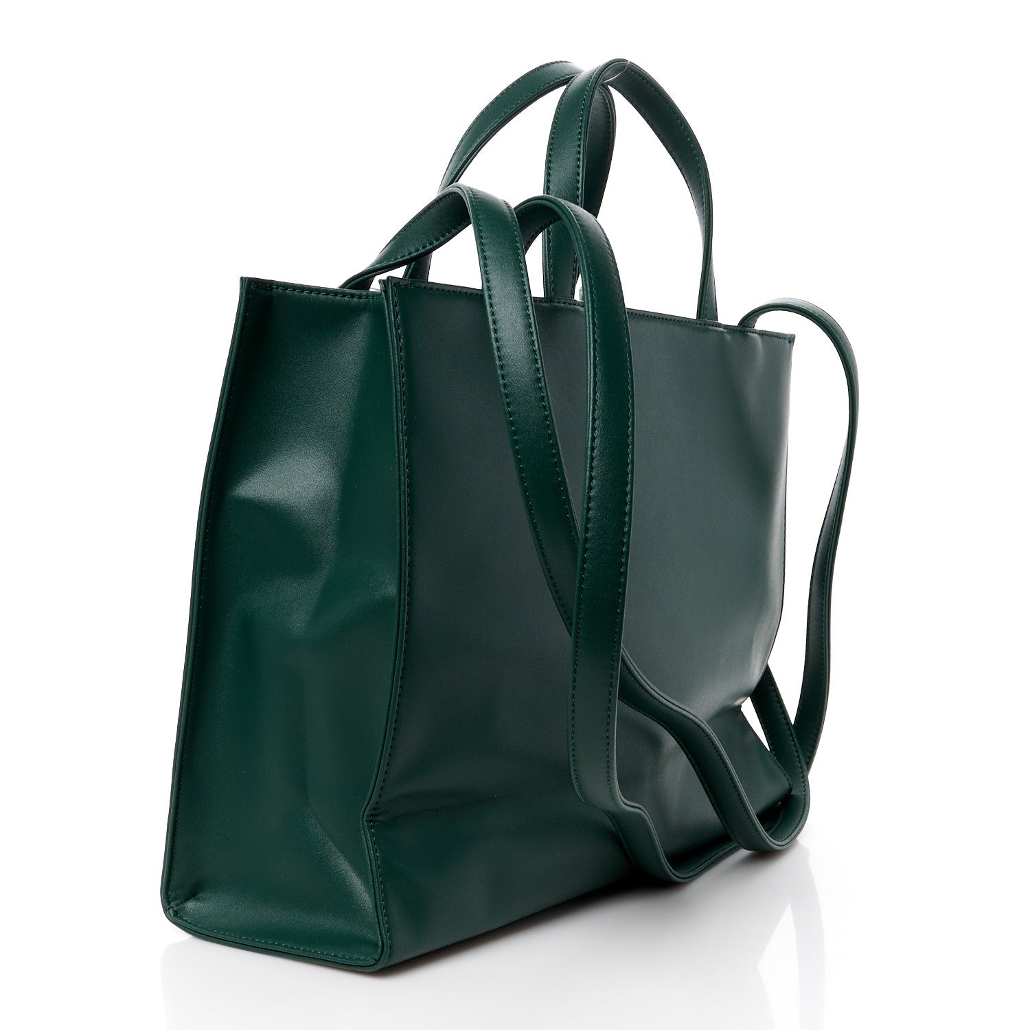 Telfar Vegan Leather Medium Shopping Bag Dark Olive 3 of 10