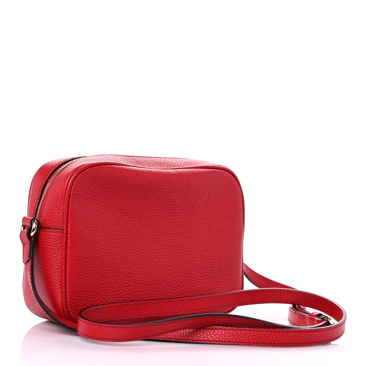 Pebbled Calfskin Small Soho Disco Bag Tabasco Red