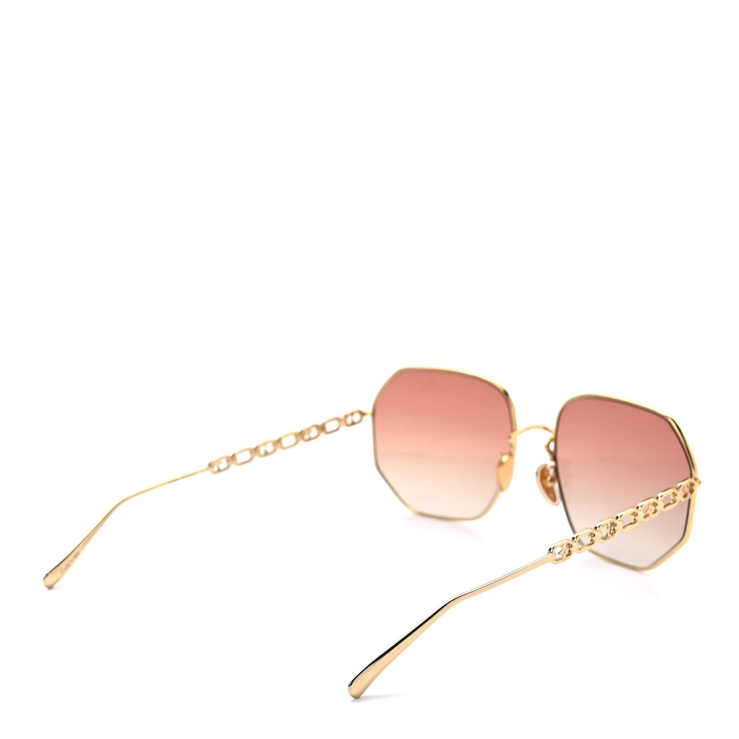 Metal My LV Chain Round Sunglasses Z1650E Gold
