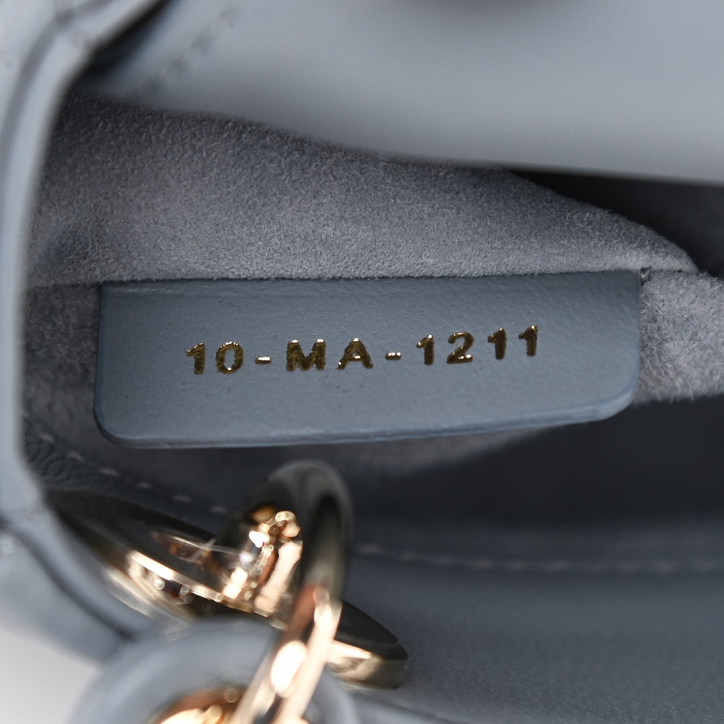 Lambskin Cannage Micro Lady Dior Cloud Blue