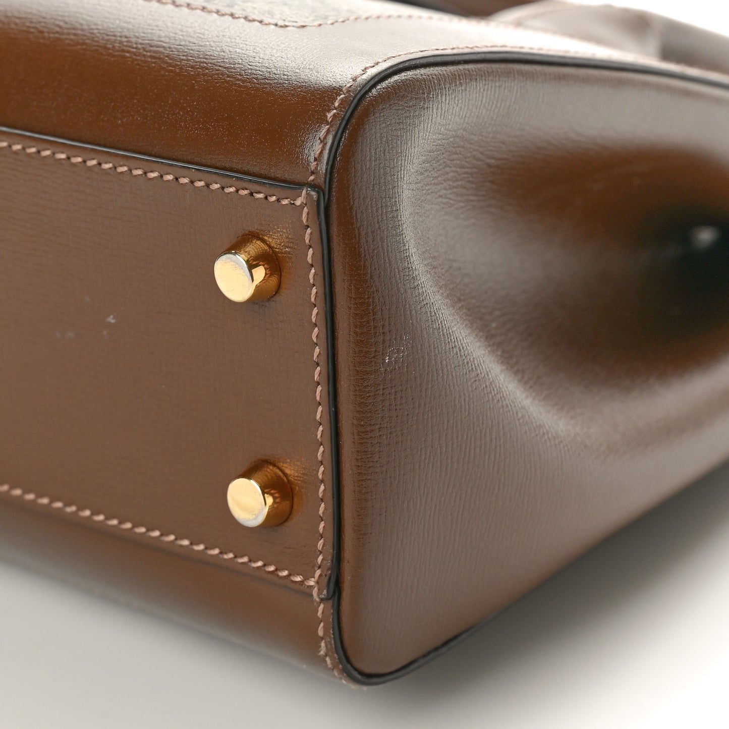 GG Supreme Monogram Azalea Calfskin Web Medium Jackie 1961 Tote Beige Ebony Brown Sugar